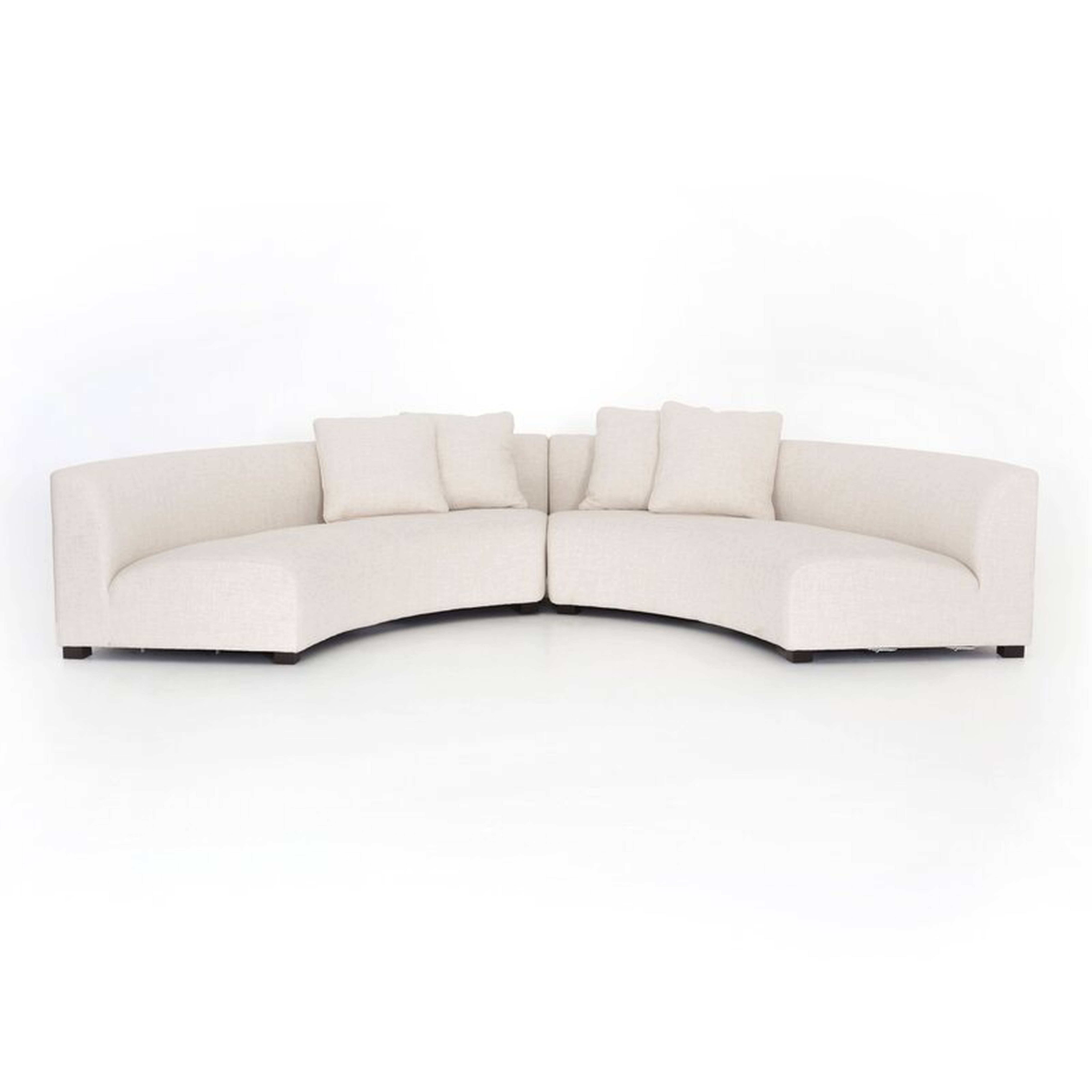 Four Hands Aero 176" Symmetrical Sectional Upholstery Color: Dover Crescent - Perigold