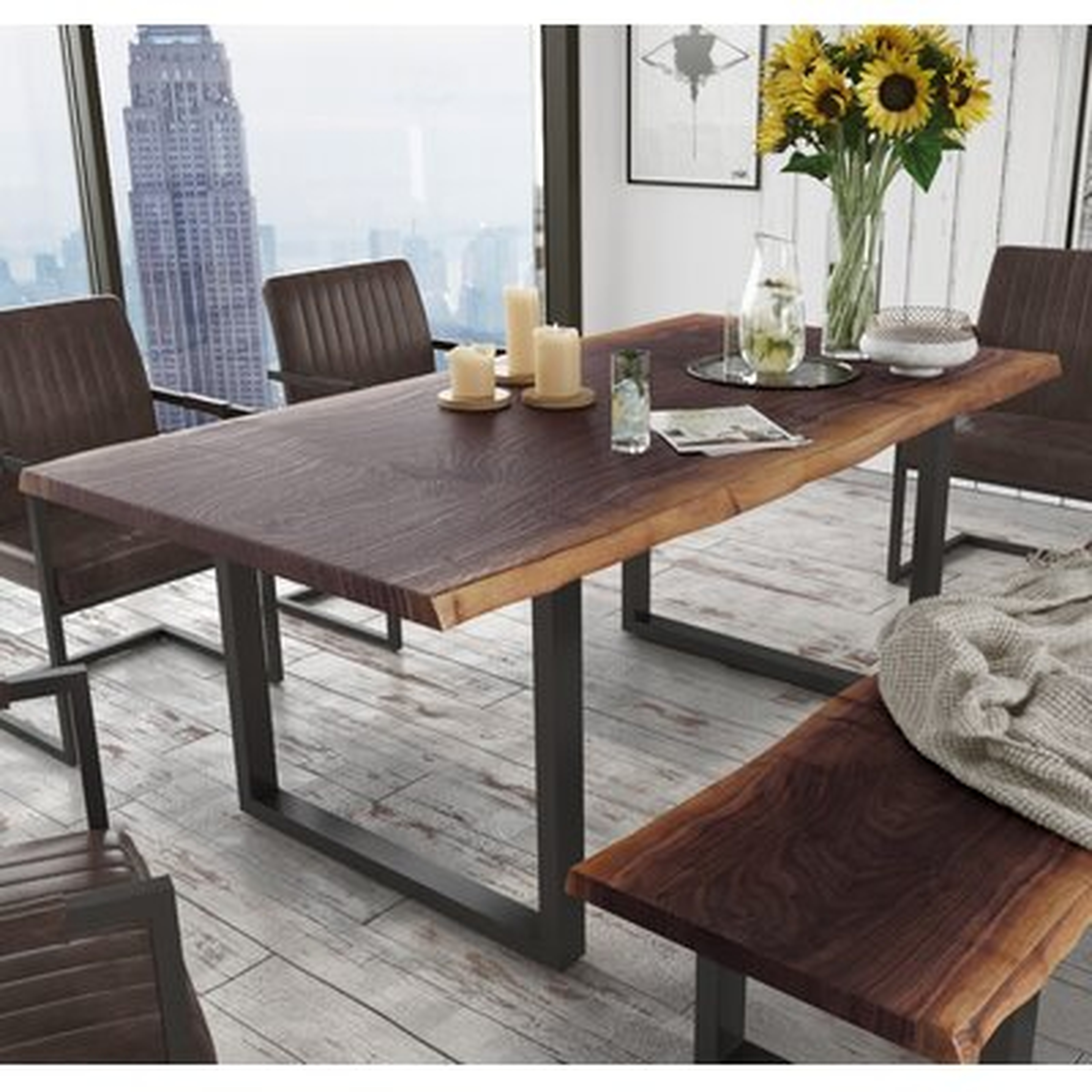 Lemay Acacia Solid Wood Dining Table - Wayfair
