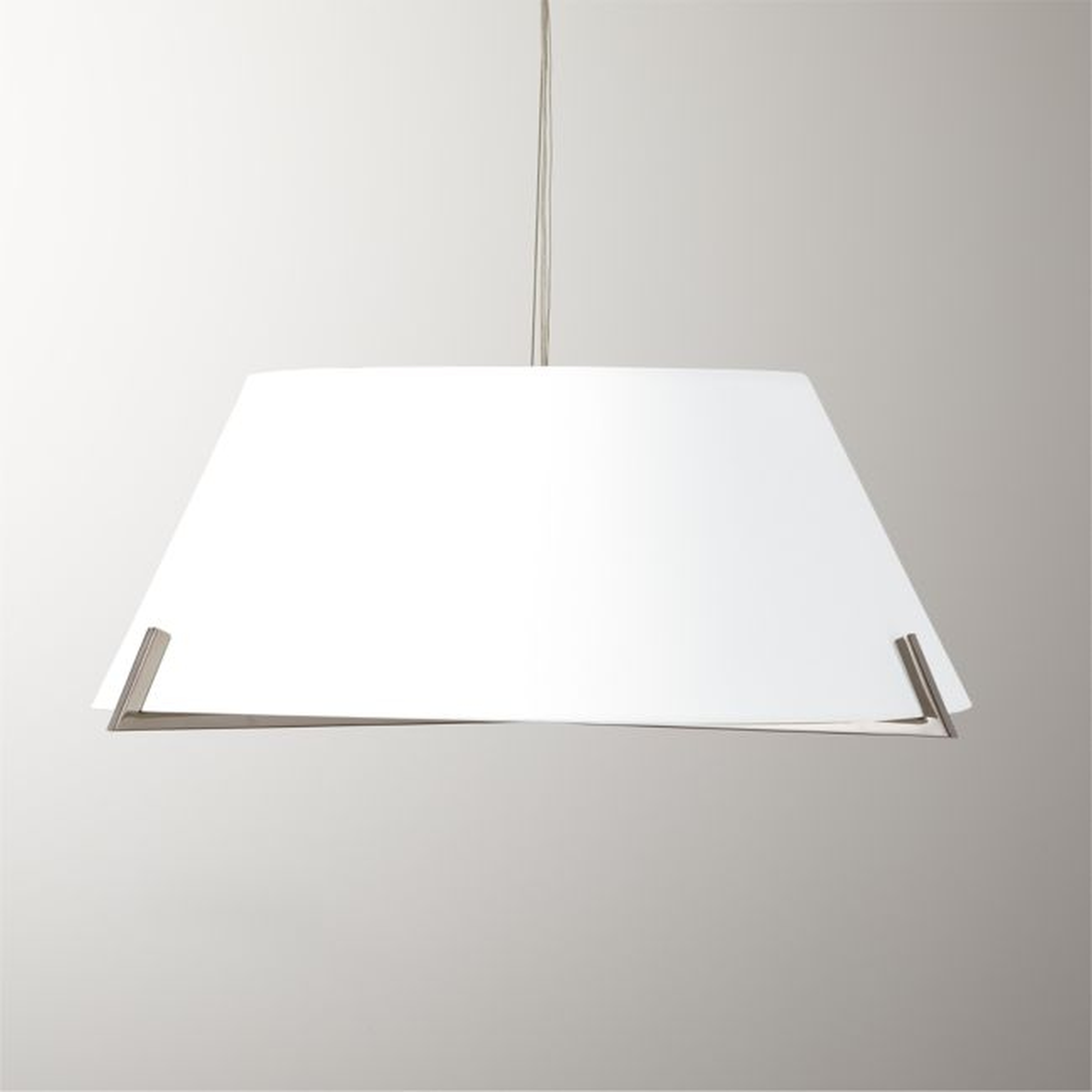 Ornado Polished Nickel Shaded Pendant Light - CB2