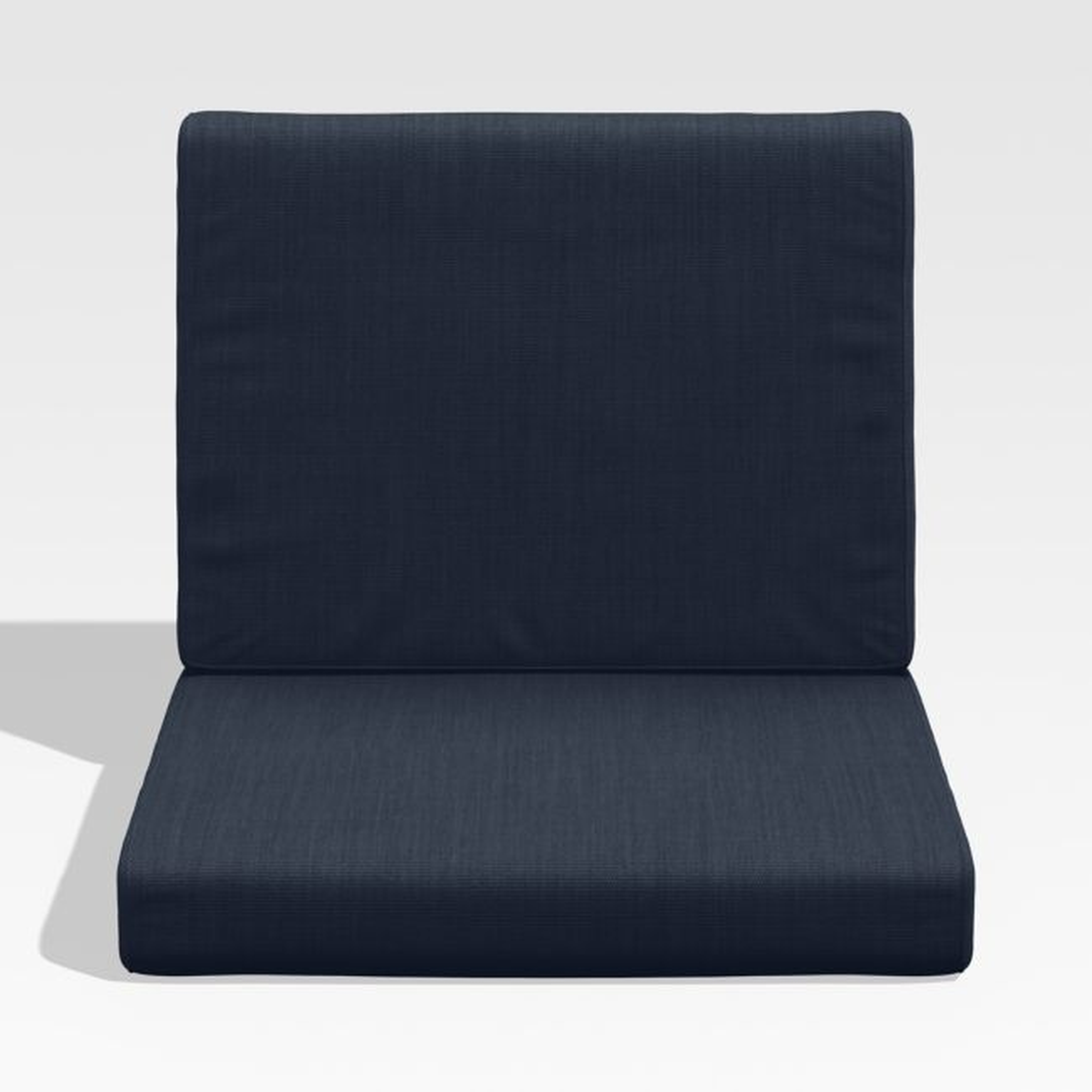 Walker Navy Blue Sunbrella ® Outdoor Dining Chair Cushions - Crate and Barrel