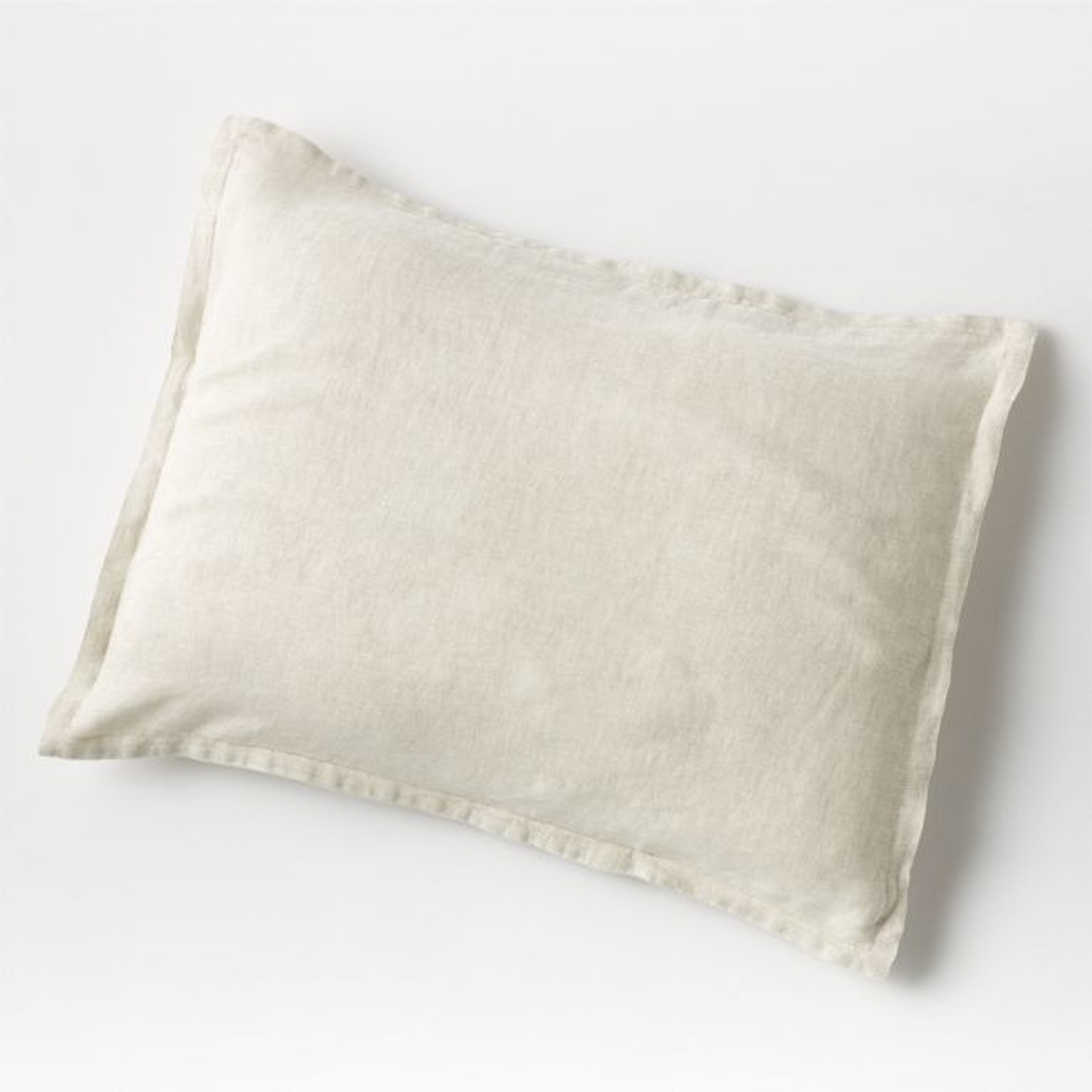 New Natural EUROPEAN FLAX ™-Certified Linen Warm Natural Standard Bed Pillow Sham - Crate and Barrel
