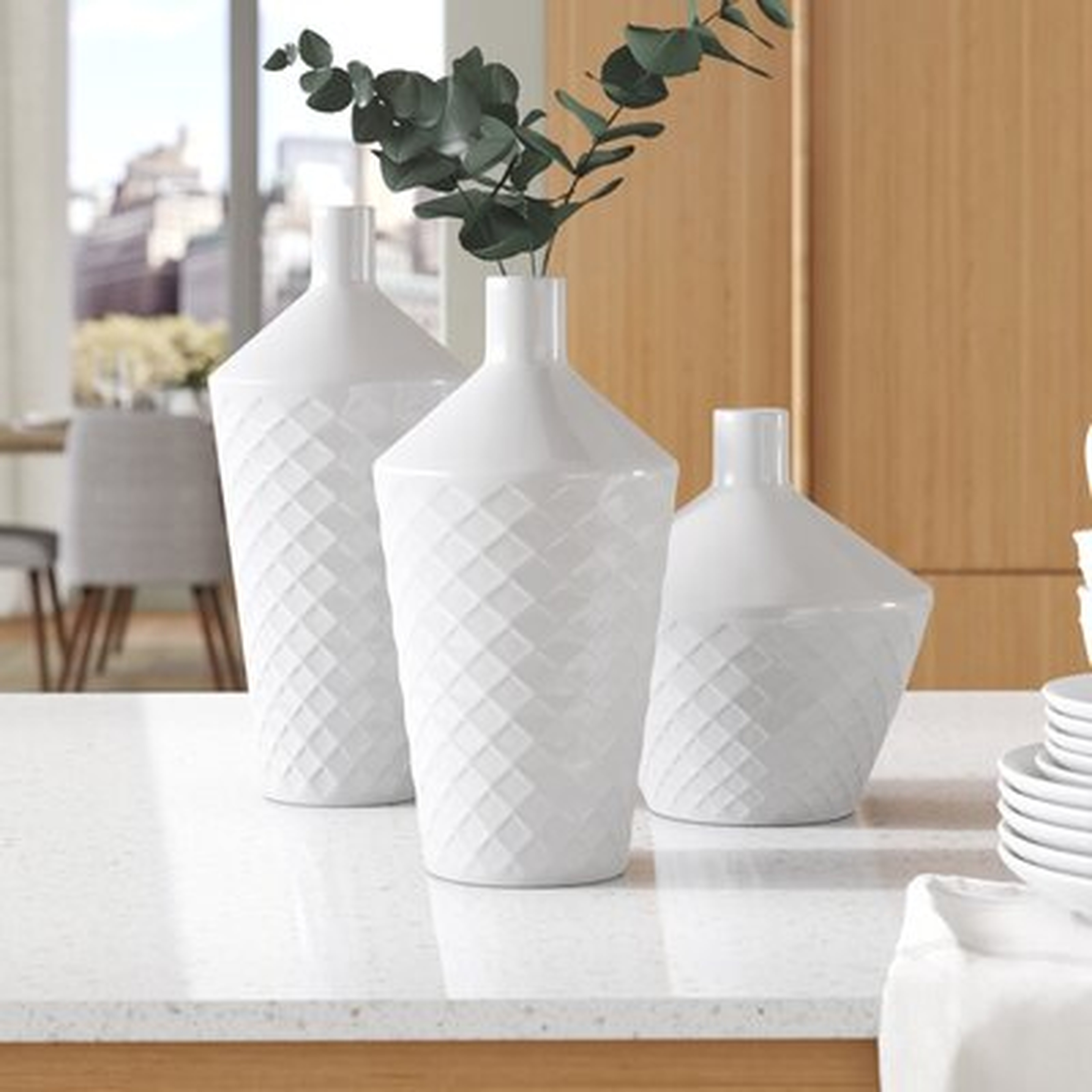 Gosser Contemporary Tapered 3 Piece Table Vase Set - Wayfair