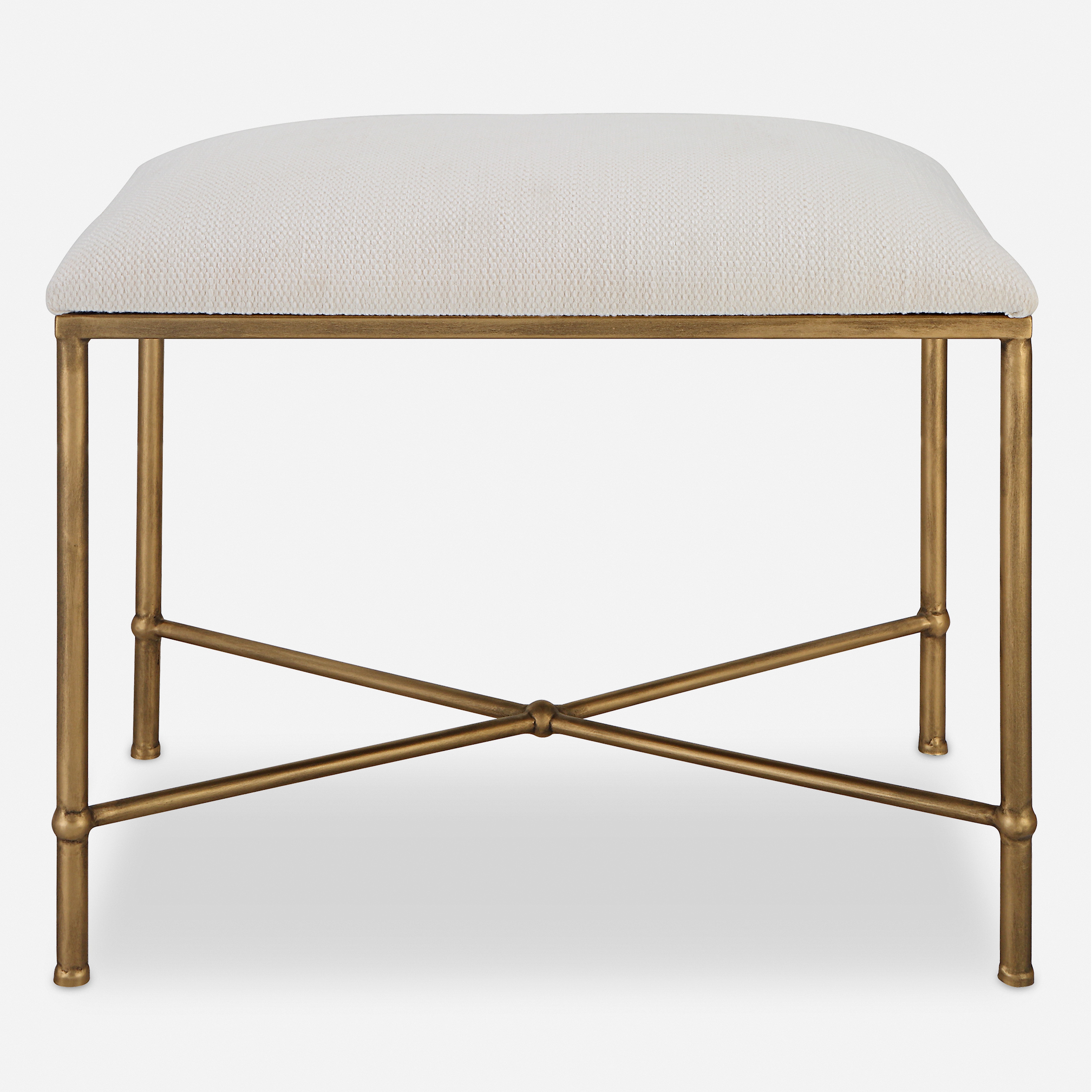Avenham Small Gold Framed Bench - Uttermost