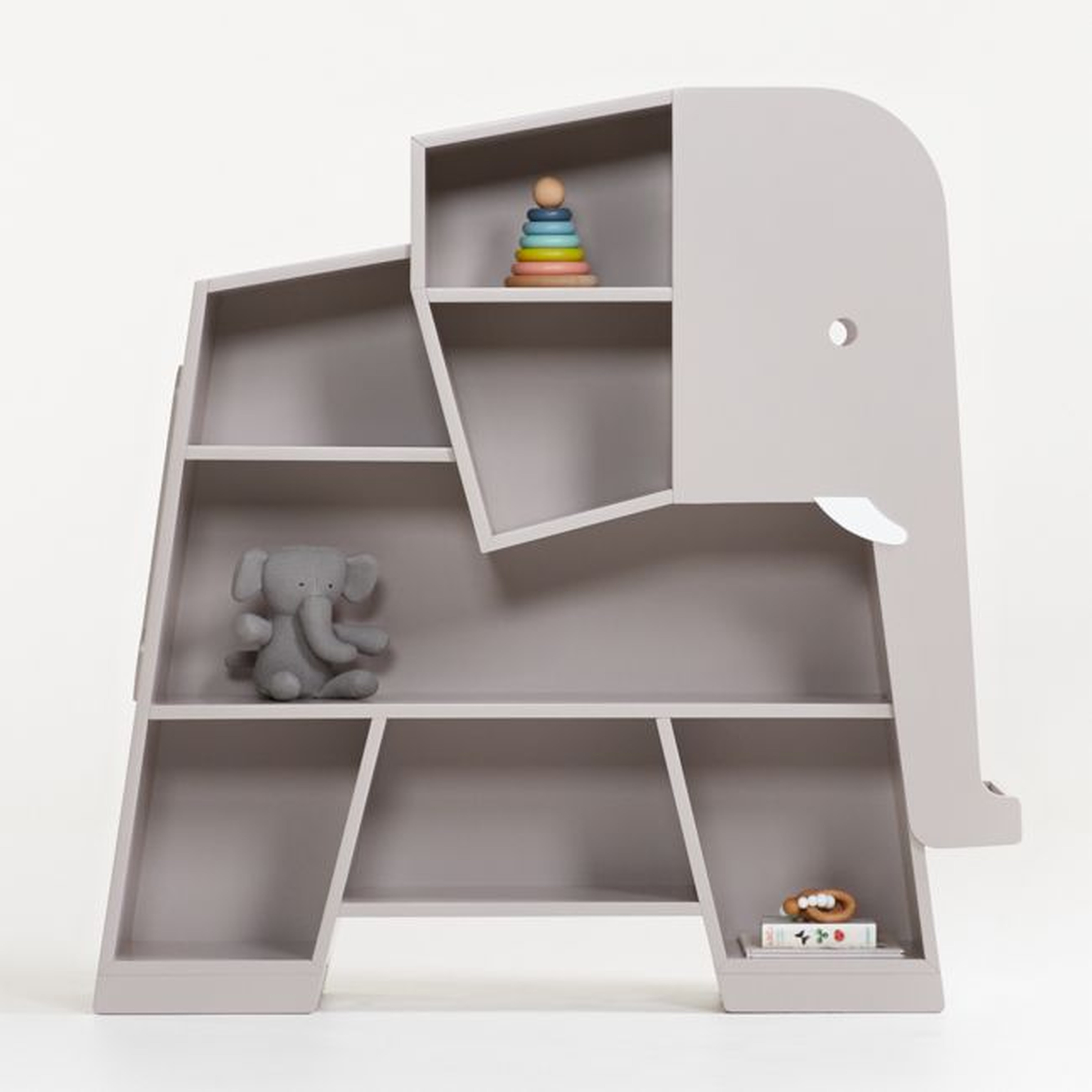 Elephant Grey Bookcase - Crate and Barrel
