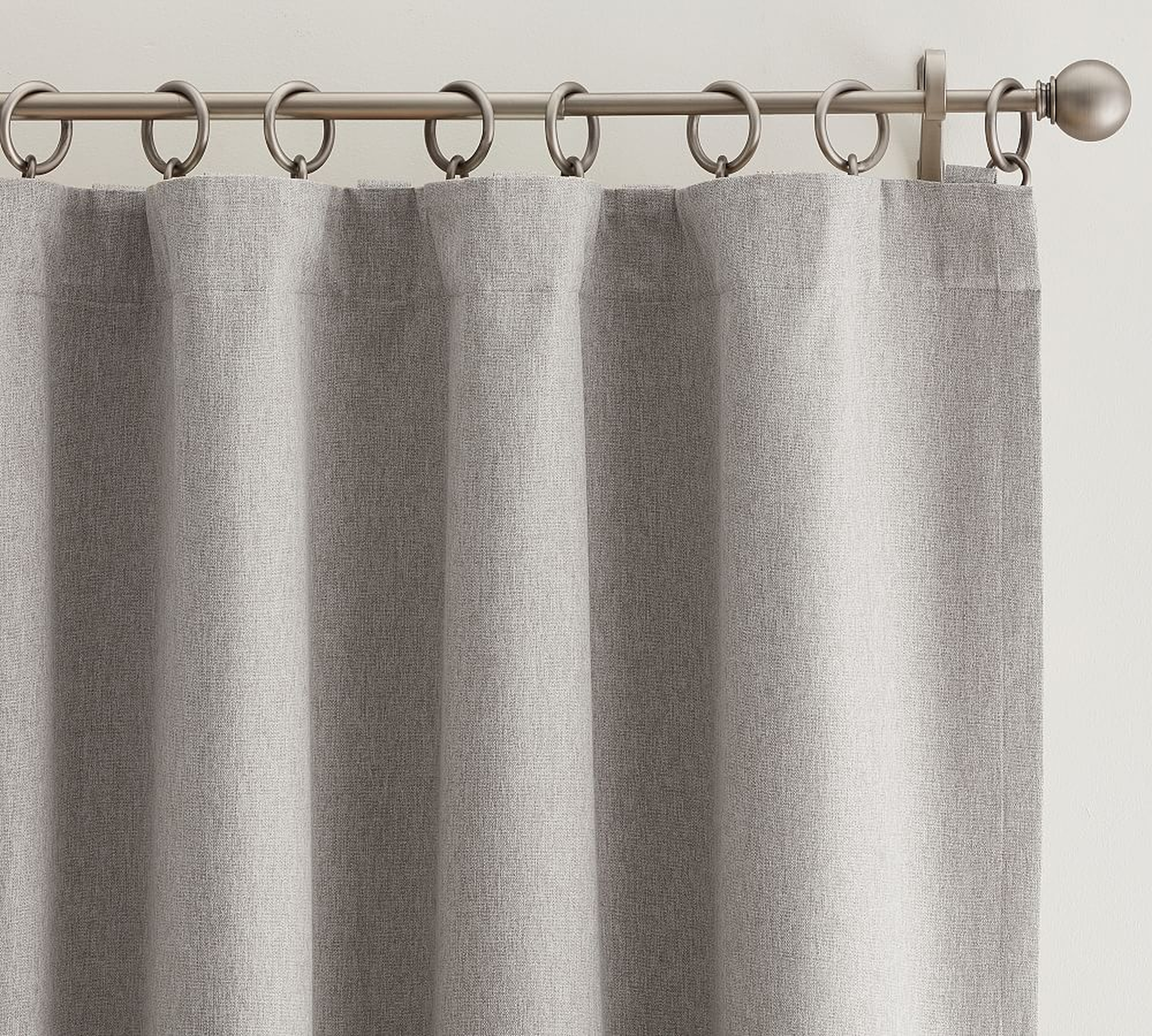 Peace & Quiet Noise-Reducing Blackout Curtain, 50 x 96", Gray - Pottery Barn