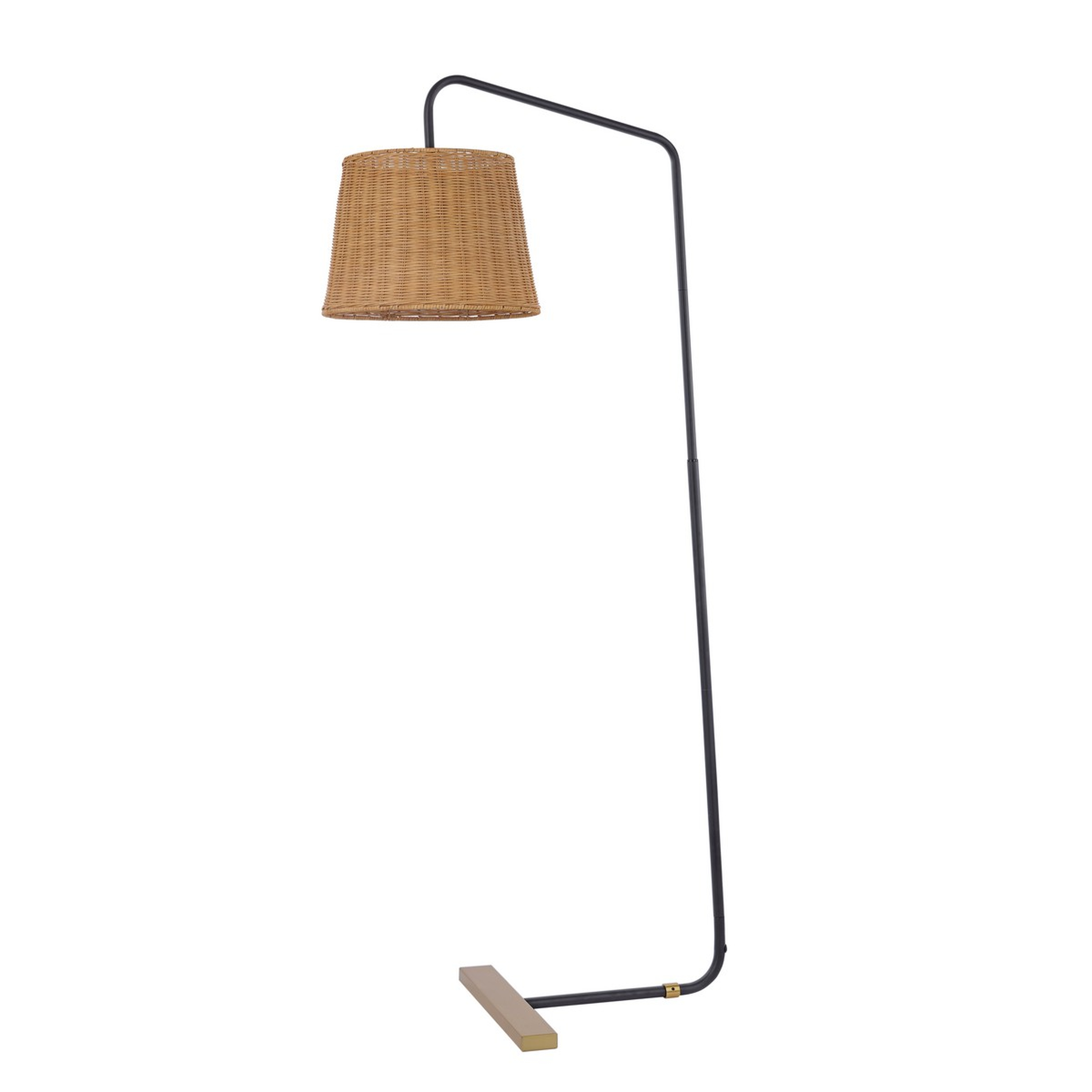 Millie 61 Inch Floor Lamp - Black/Natural - Safavieh
