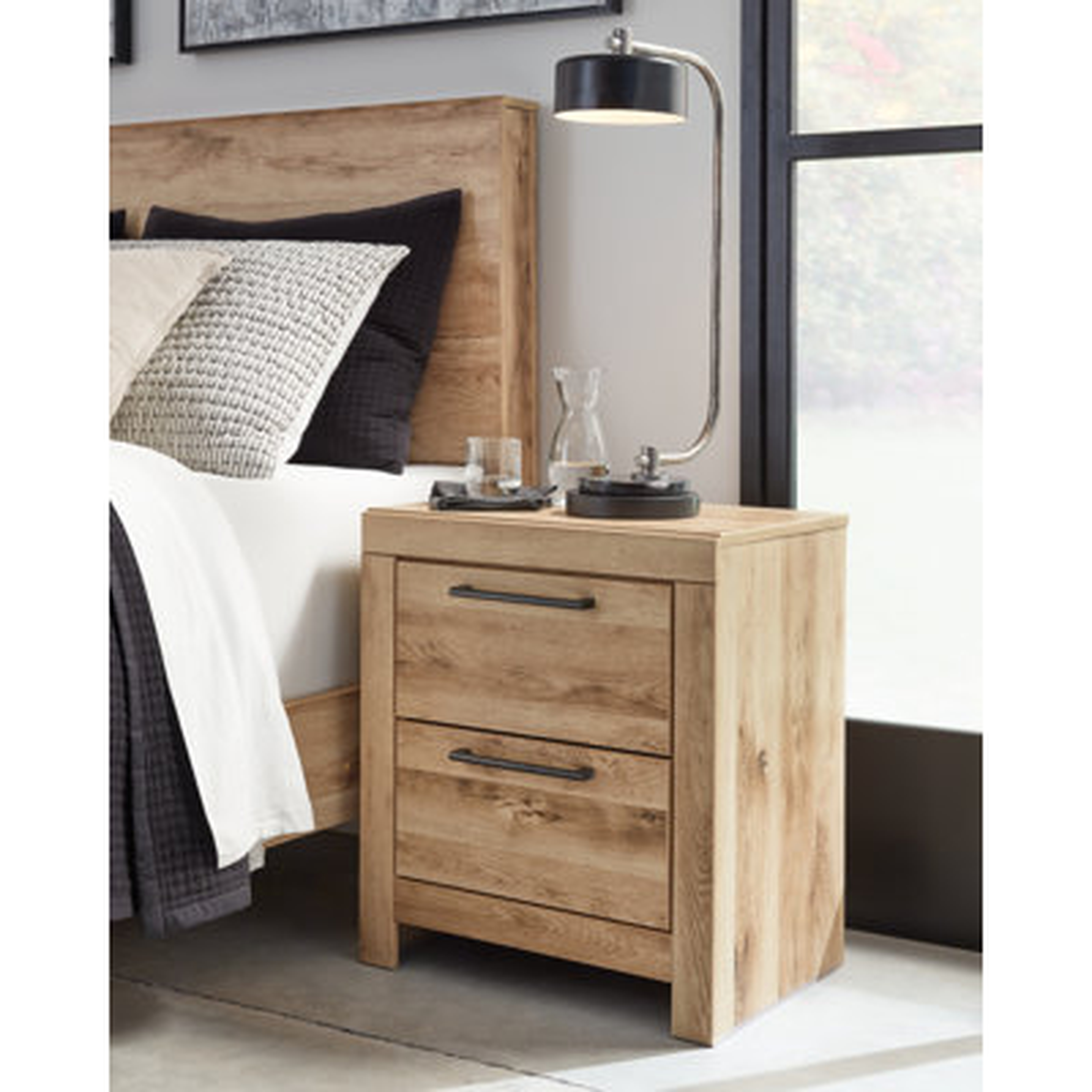 Edelinde 24.37'' Tall 2 - Drawer Nightstand in Brown - Wayfair