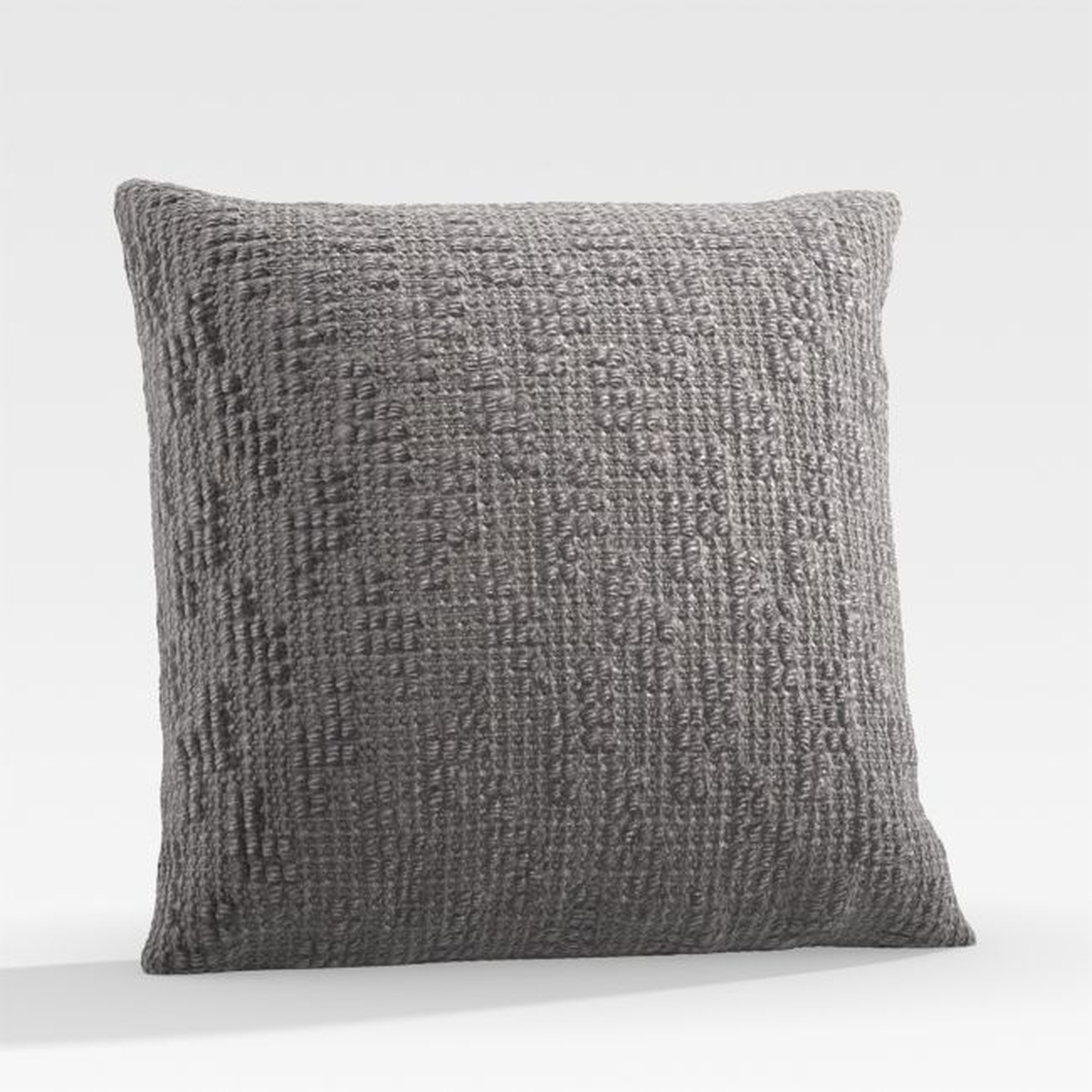 Boyer 20" Charcoal Outdoor Pillow - Crate and Barrel