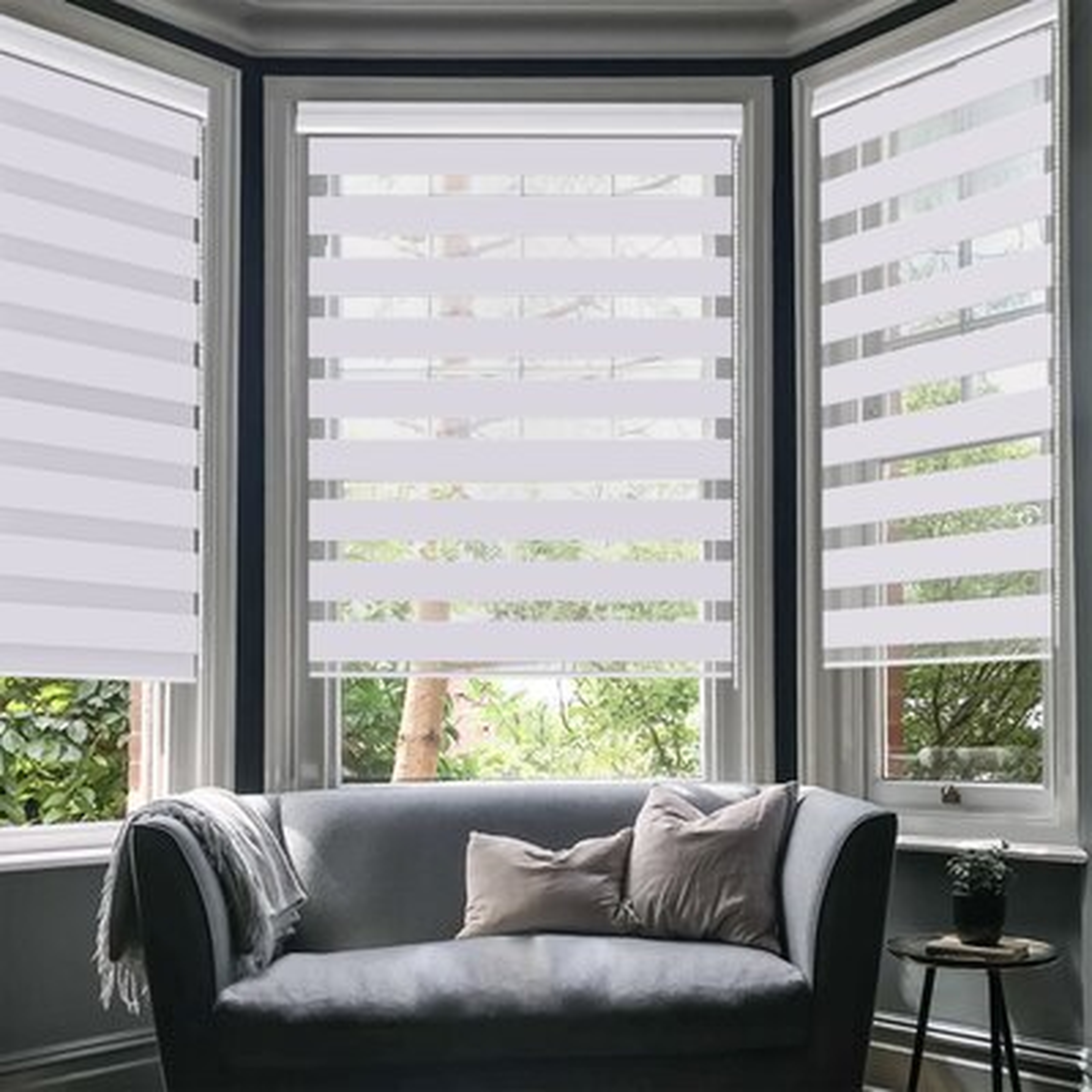 Horizontal Window Shade Blind Zebra Dual Roller Blinds Day And Night Blinds Curtains,Easy To Install - Wayfair