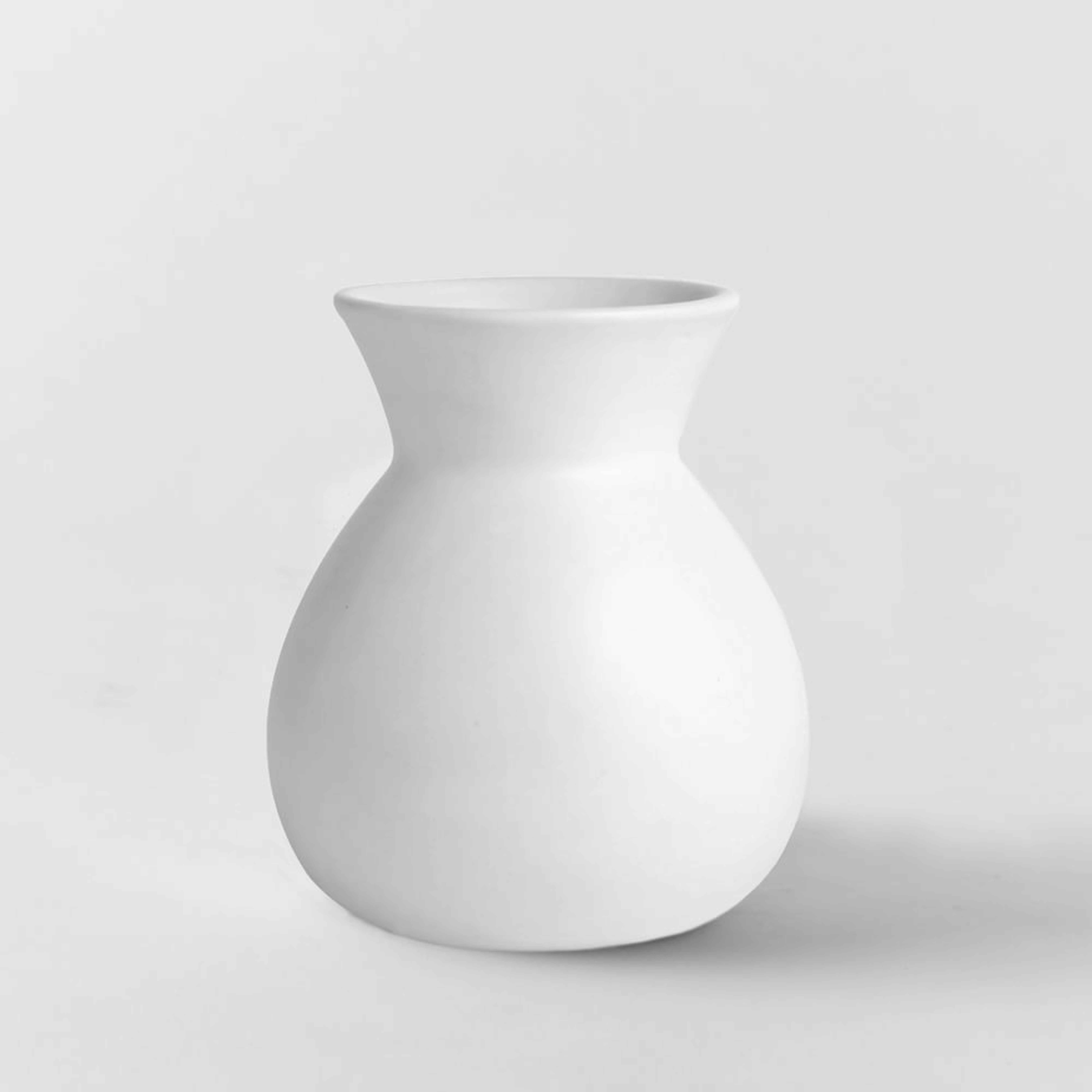 Pure White Ceramic Short Sack 8"H - West Elm