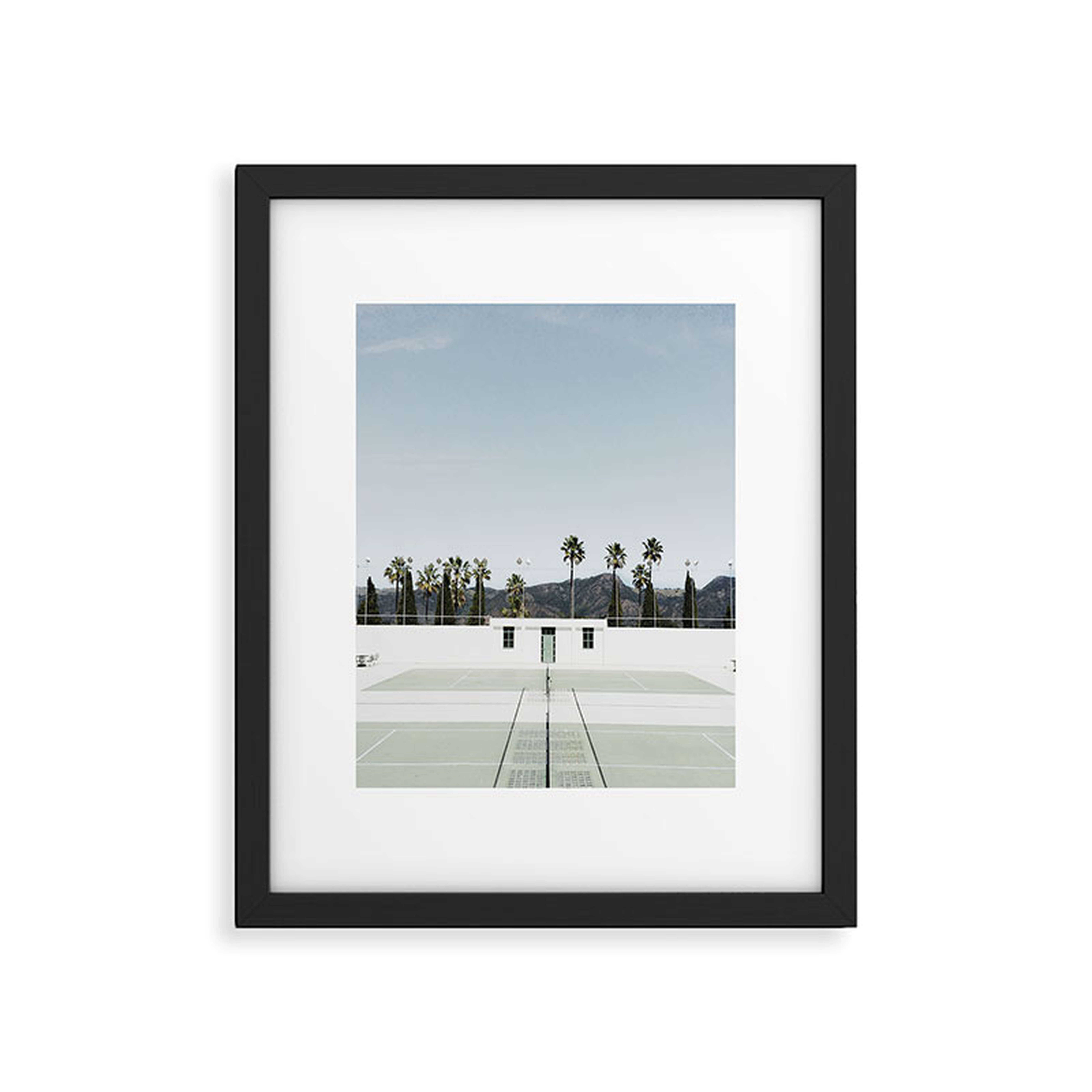 Tennis At Hearst by almostmakesperfect - Framed Art Print Modern Black 24" x 36" - Deny Designs