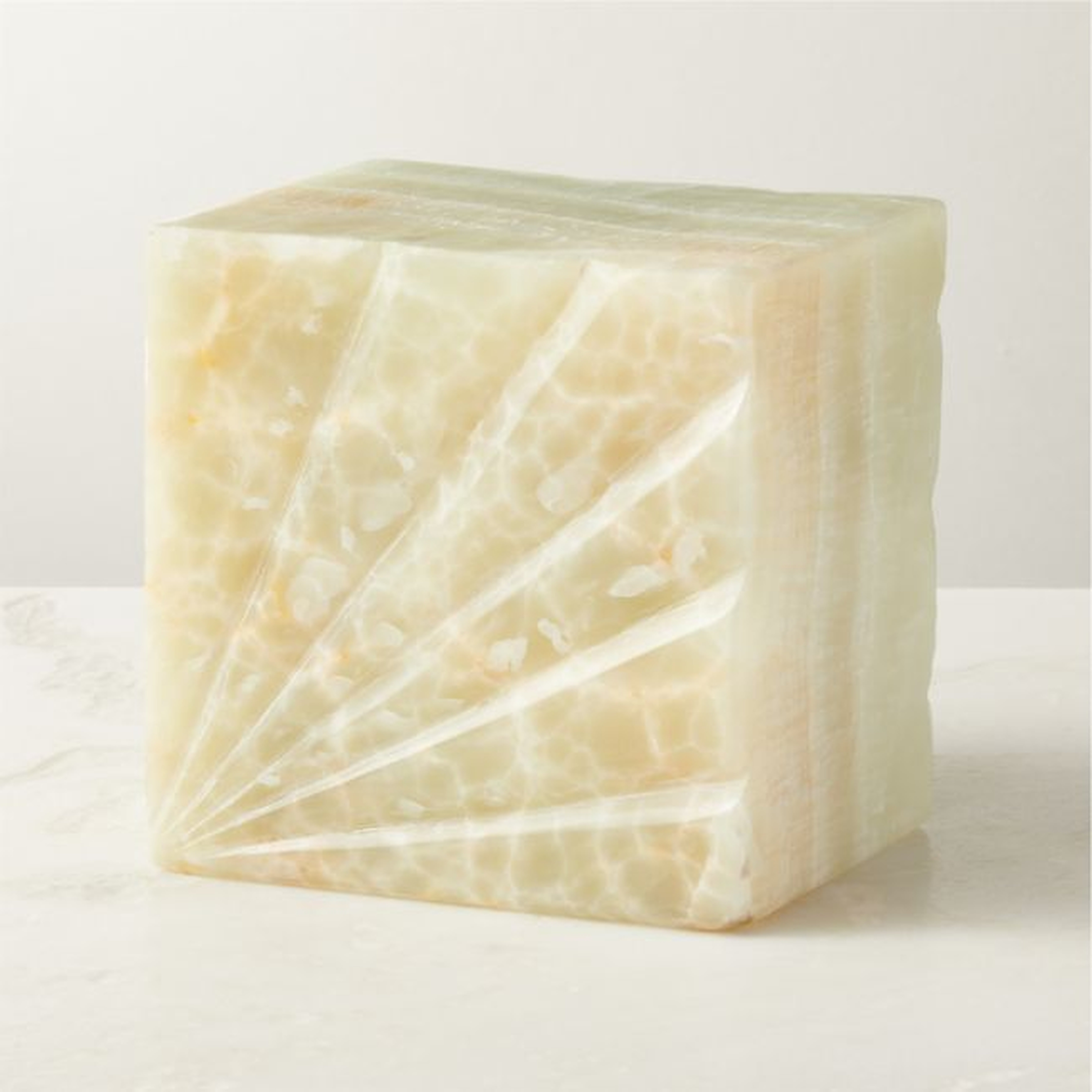 Green Onyx Marble Bookend - CB2