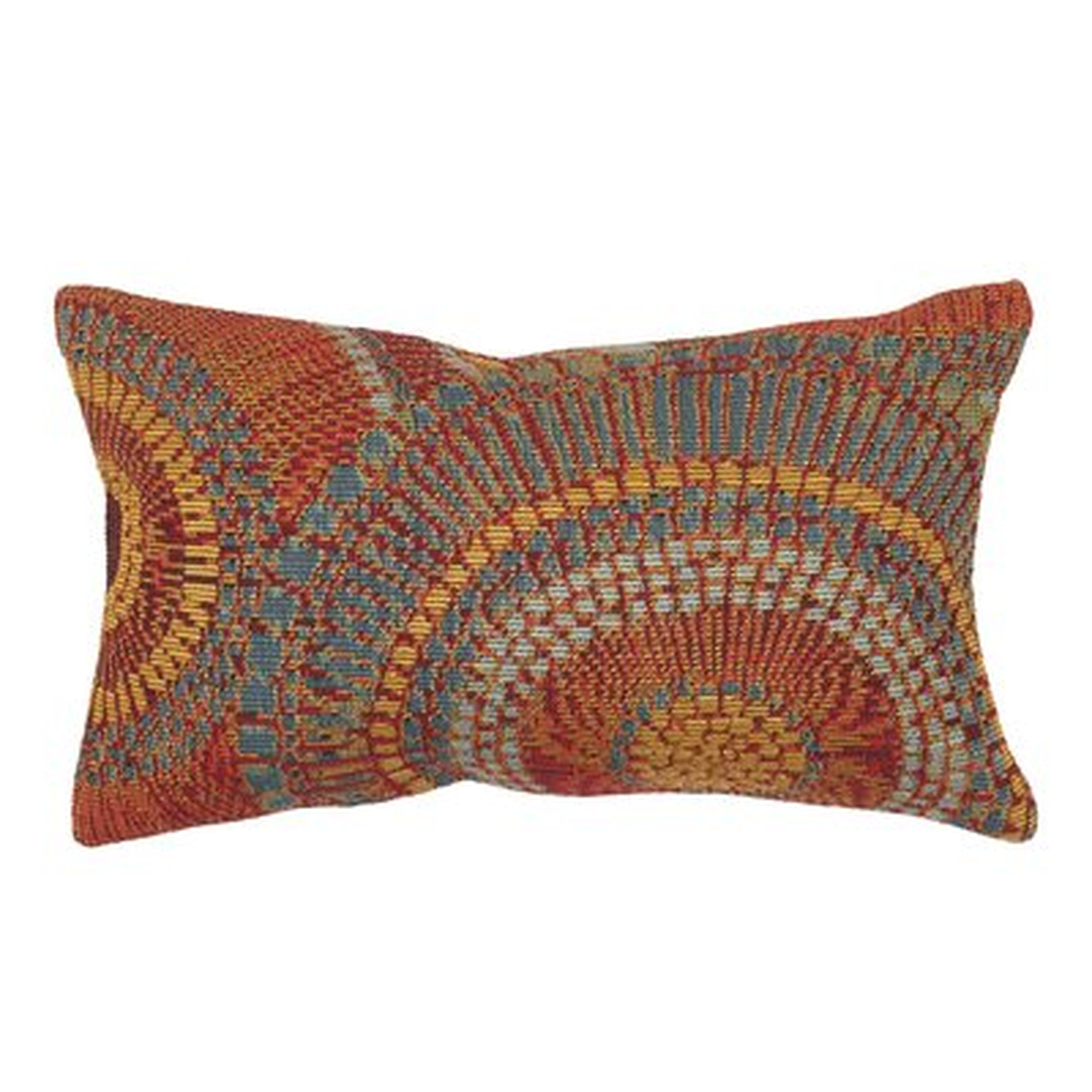 Bungalow Rose Hern Circles Indoor/Outdoor Pillow Saffron 12" X 18" - Wayfair