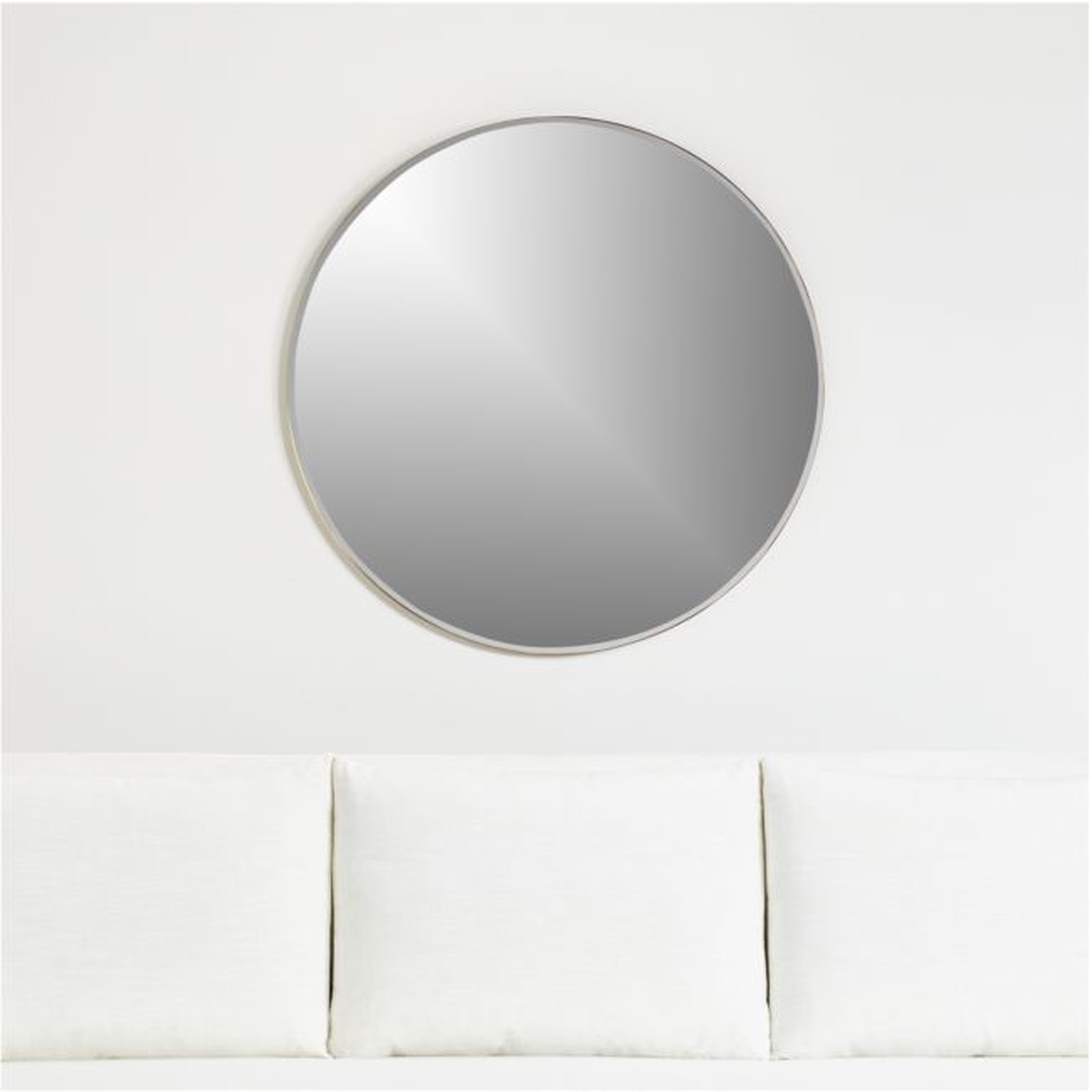 Edge Brass 36" Round Wall Mirror - Crate and Barrel