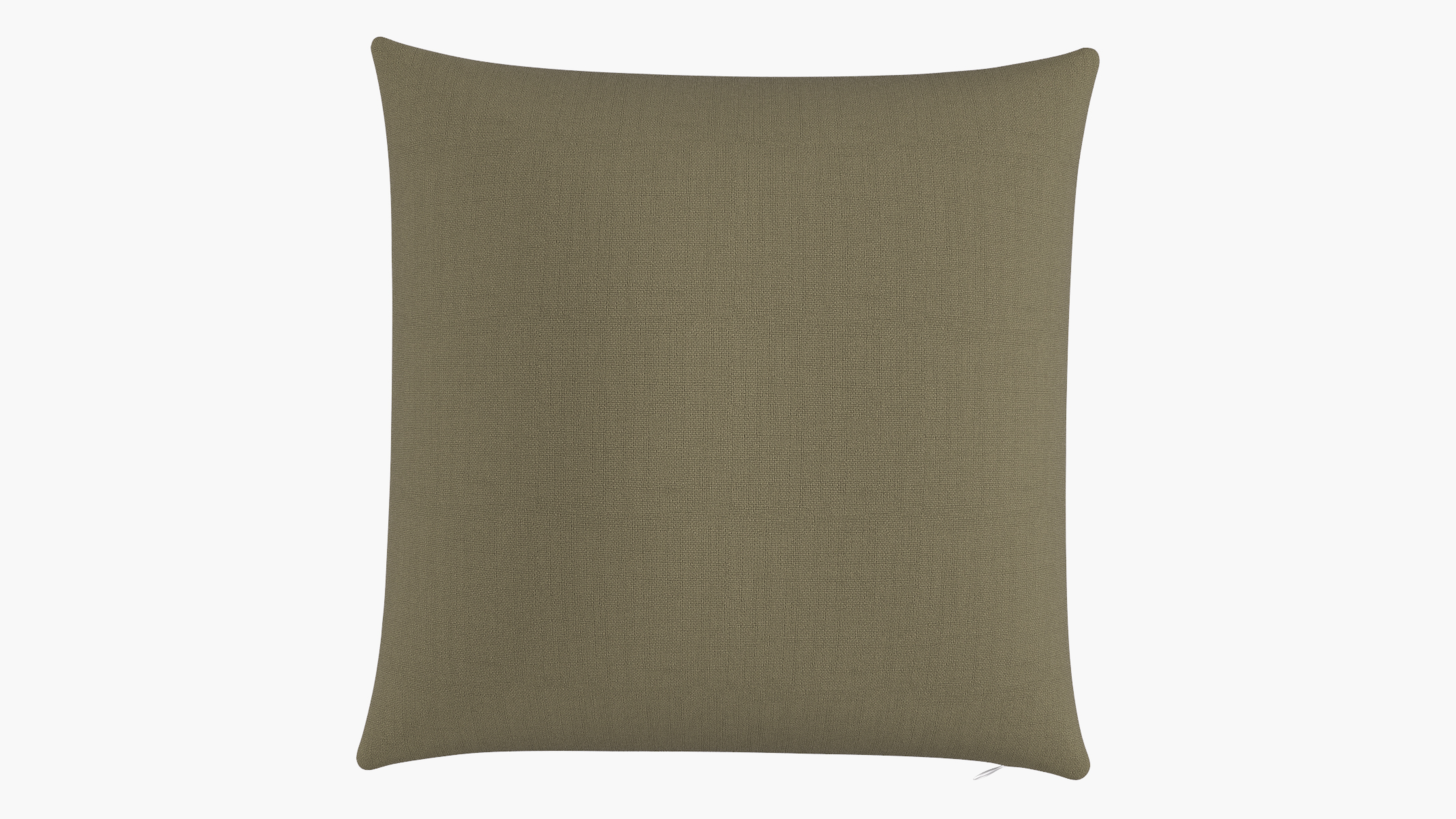 Throw Pillow 22", Olive Everyday Linen, 22" x 22" - The Inside