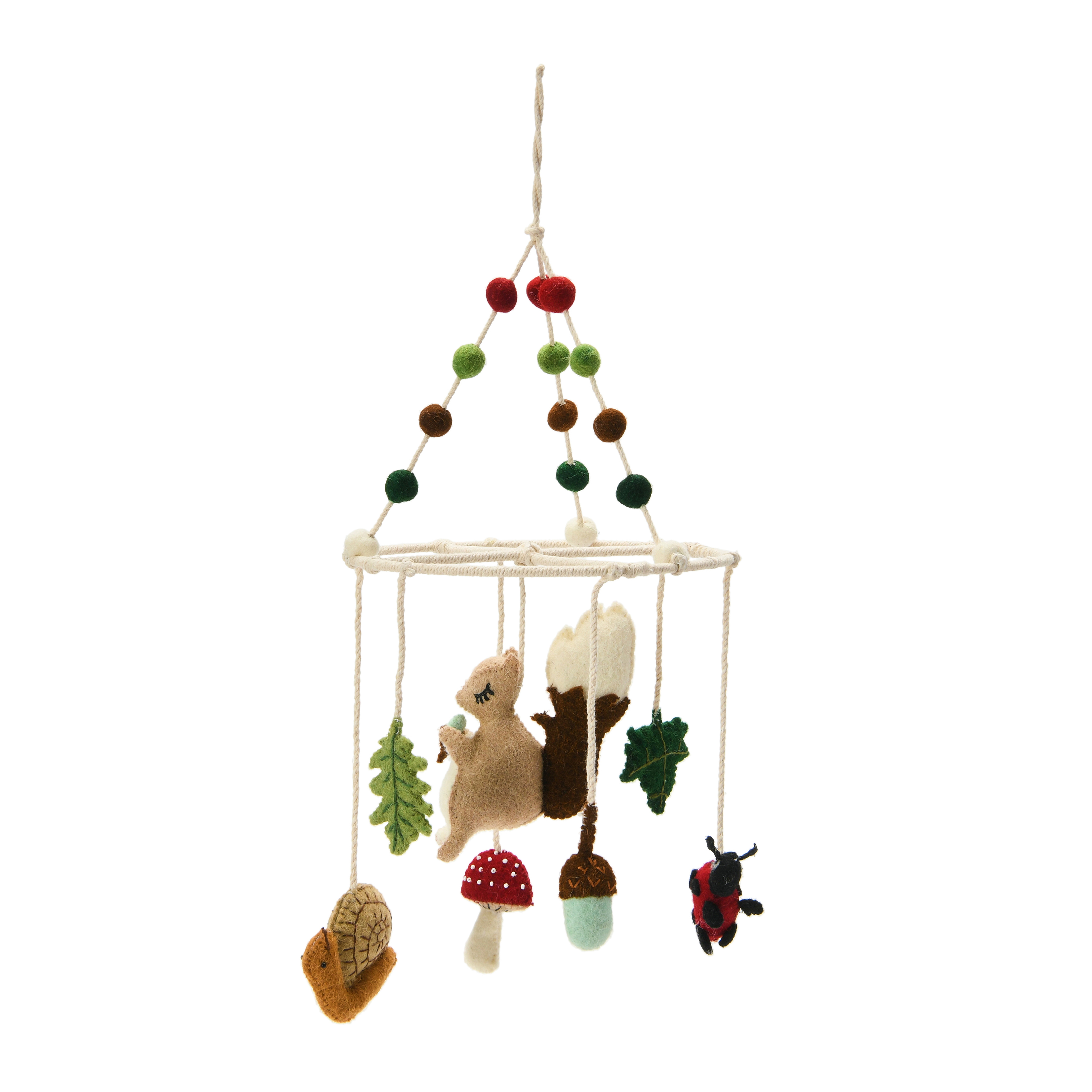 Wool Felt Forest Animals & Foliage Mobile - Nomad Home