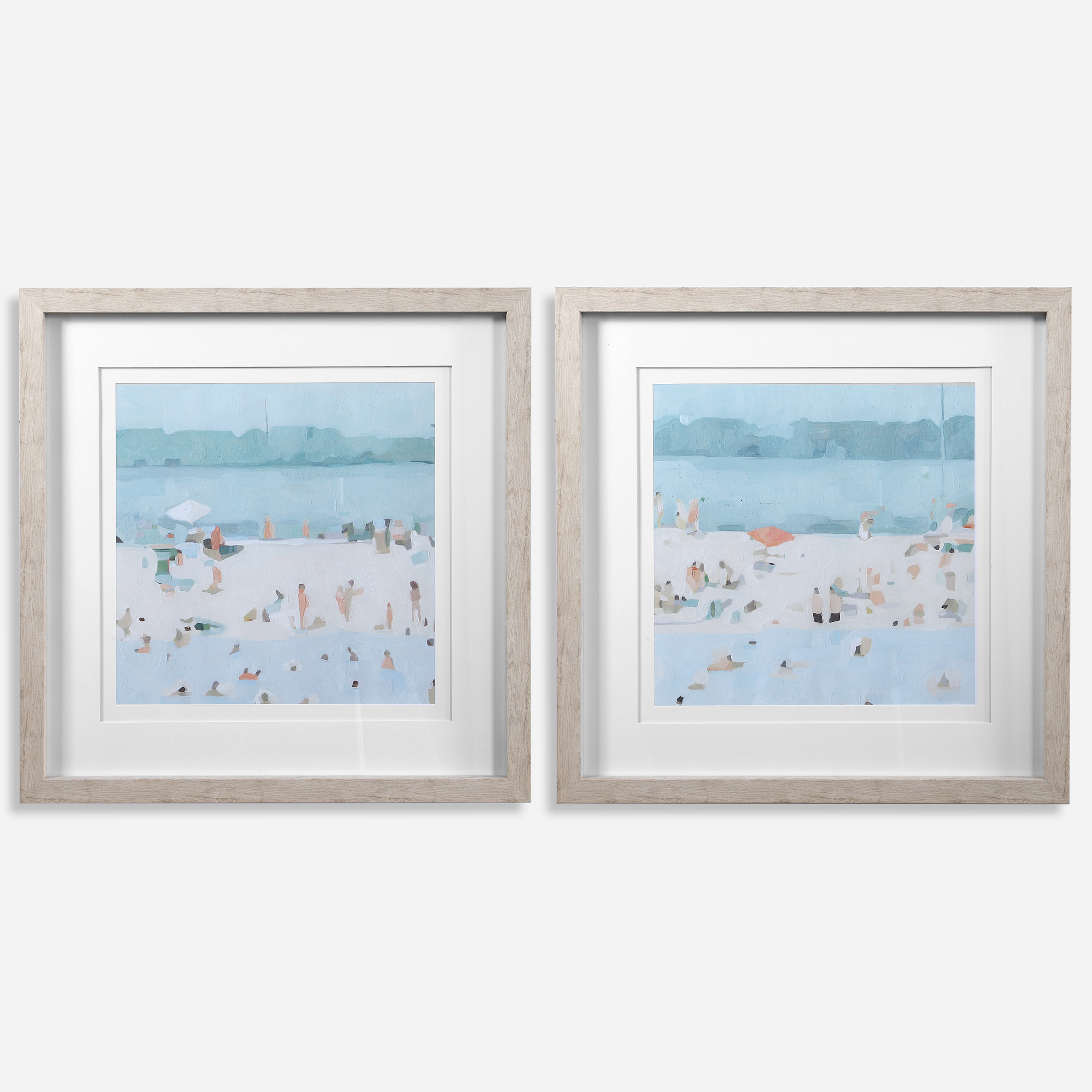 Sea Glass Sandbar Framed Prints, Set/2 - Uttermost