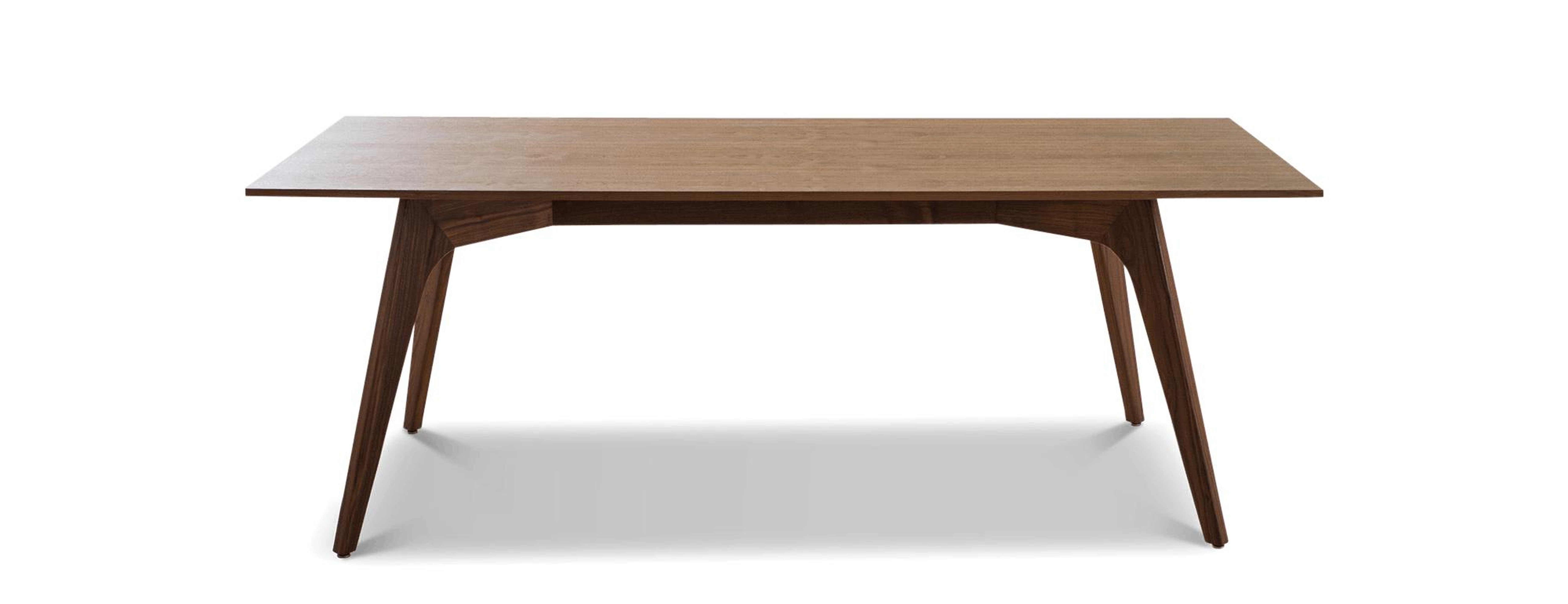 Hesse Mid Century Modern (Wood Top) Dining Table - Walnut - Joybird