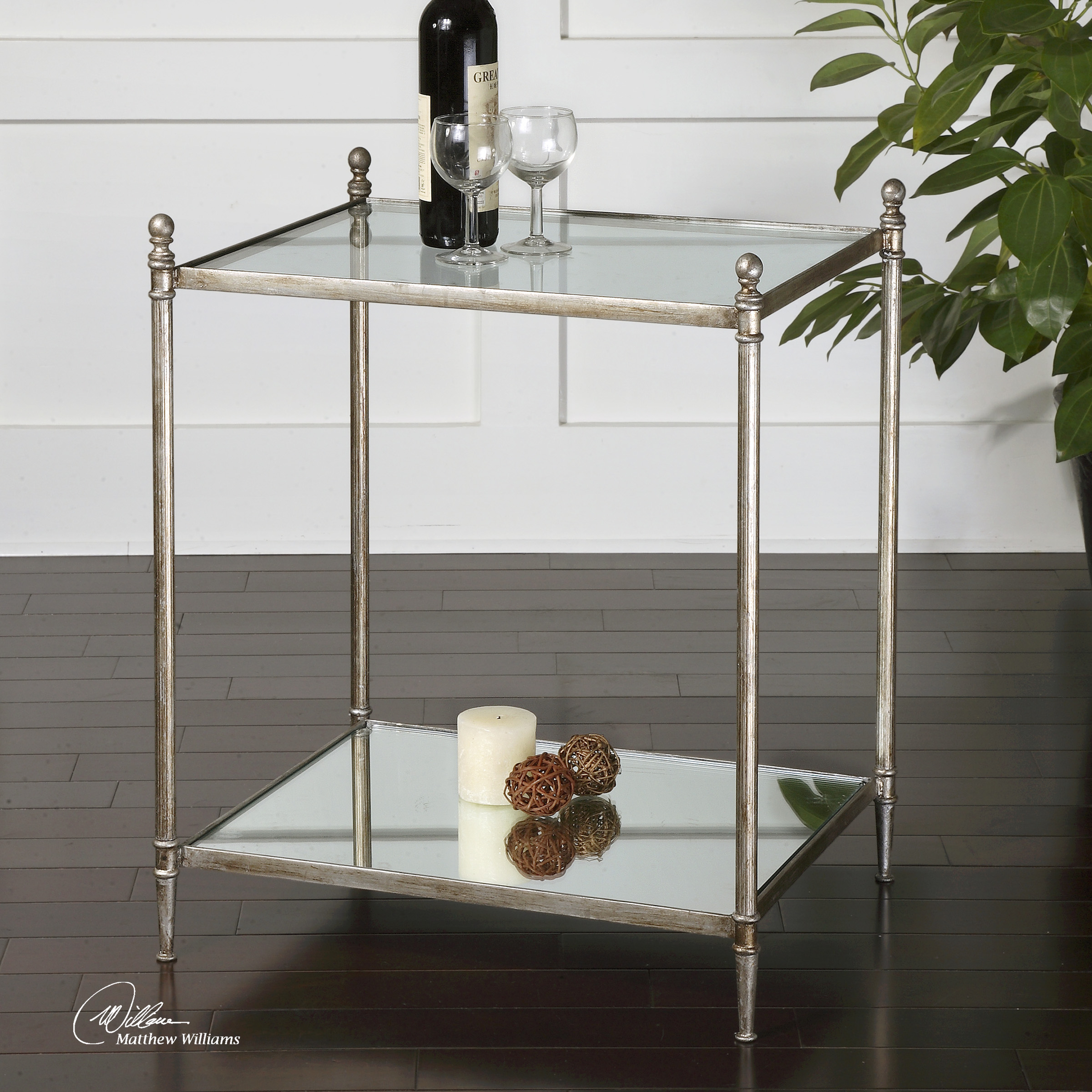 Gannon Mirrored Glass End Table - Hudsonhill Foundry