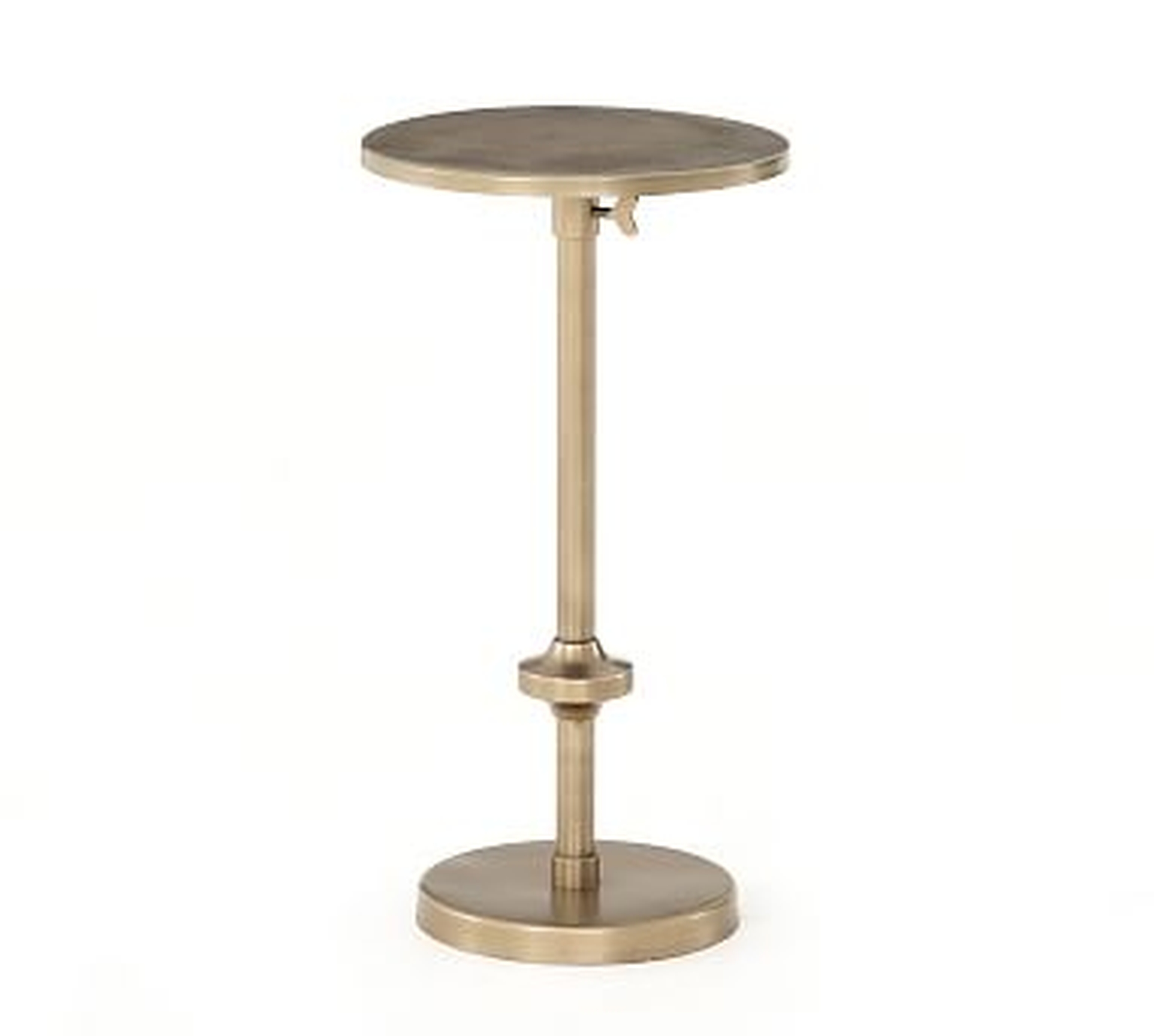 Hale Adjustable Accent Table, Brass - Pottery Barn