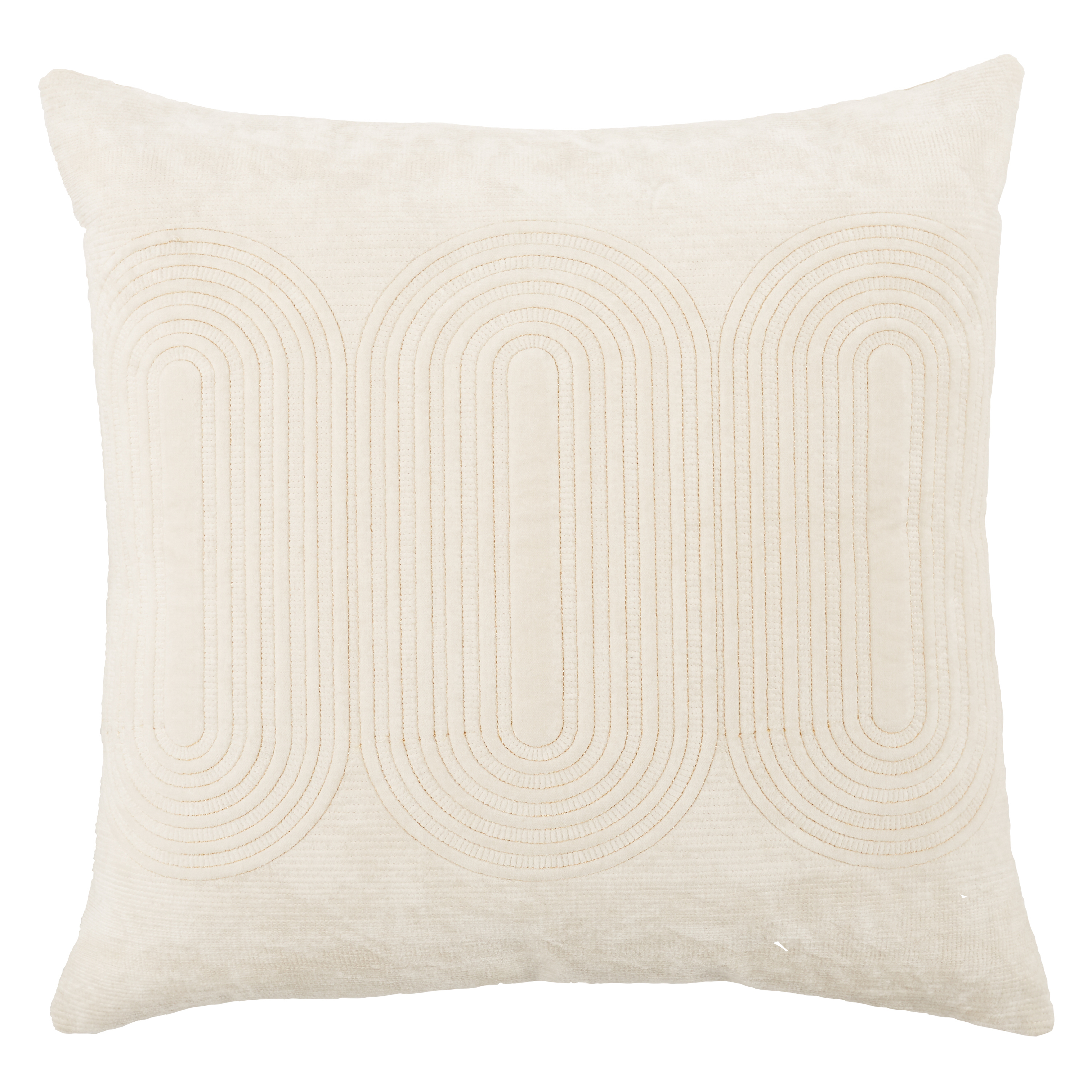 Deco Throw Pillow, Ivory, 22" x 22" - Collective Weavers