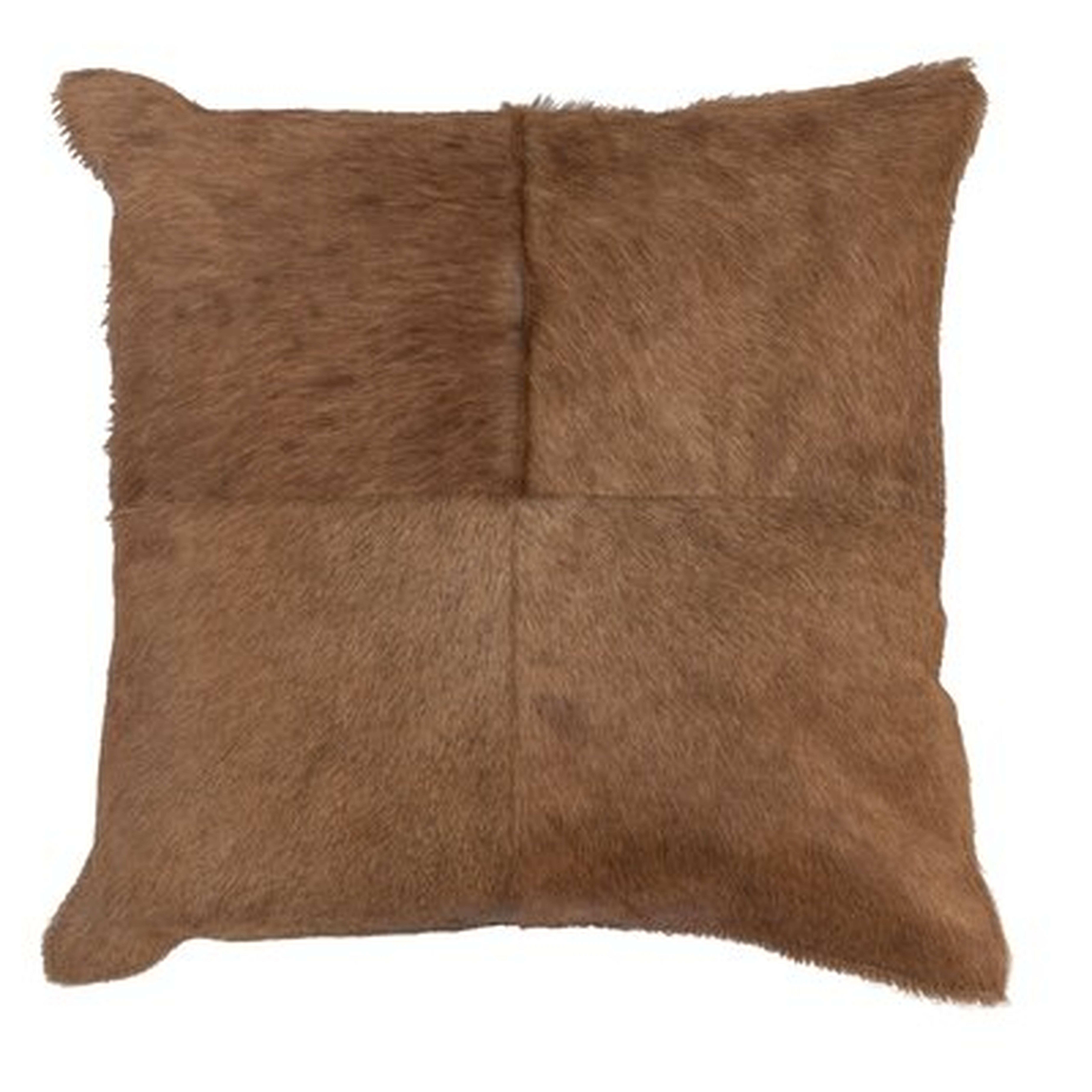 Square Leather Pillow Cover & Insert - Wayfair