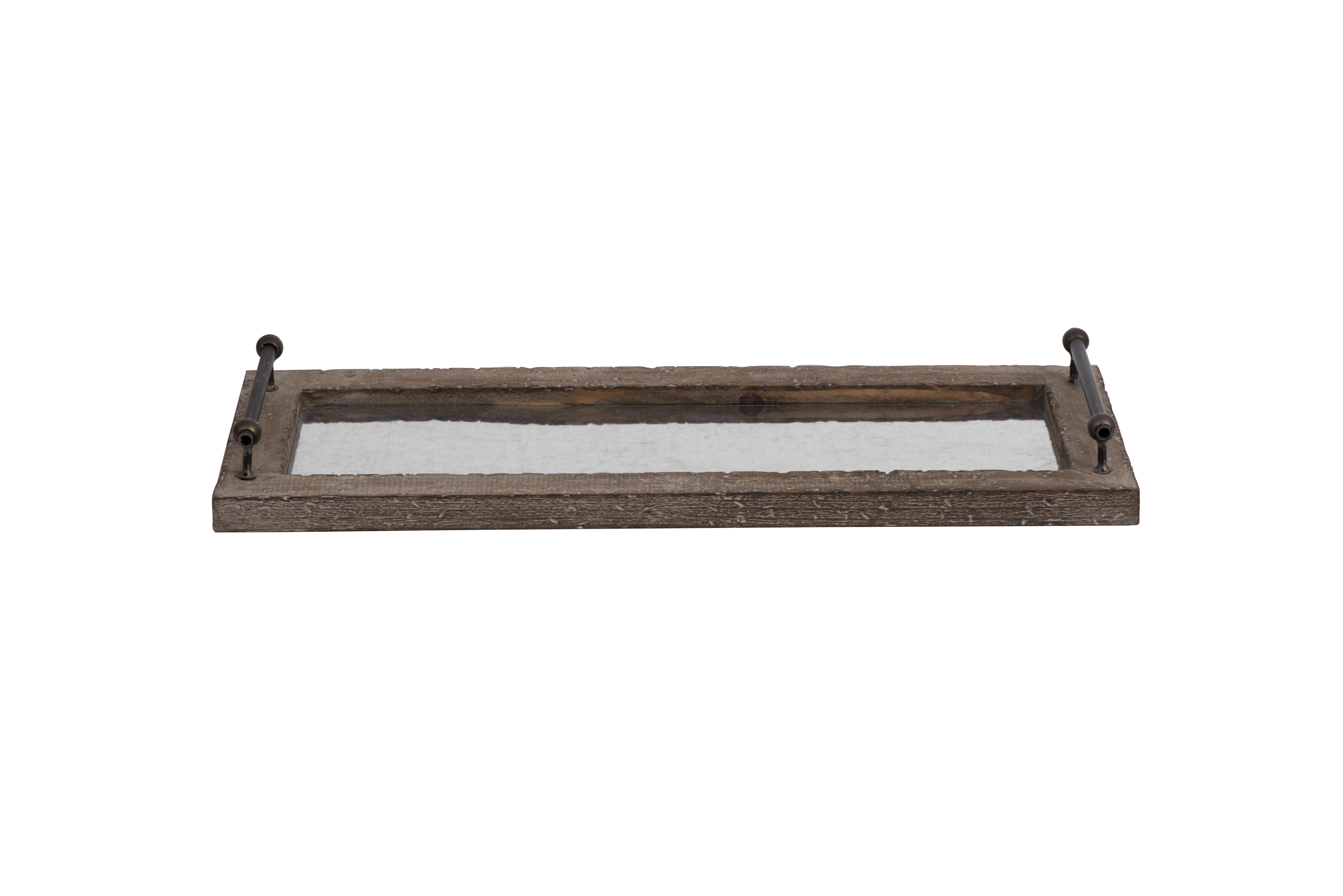 Decorative Wood & Metal Tray with Handles - Nomad Home