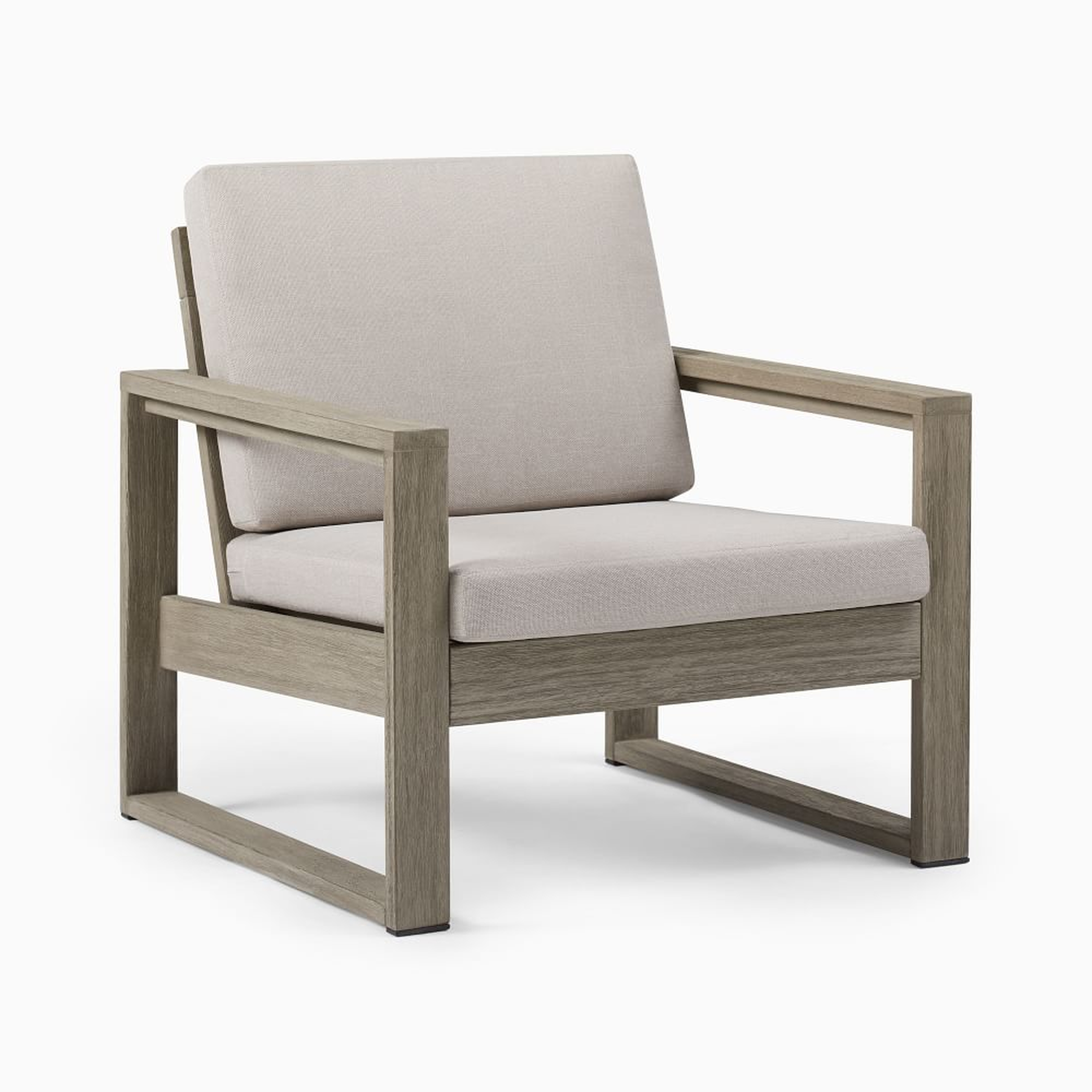 Portside Lounge Chair, Petite Lounge Chair Pack, Weathered Gray/Gray - West Elm