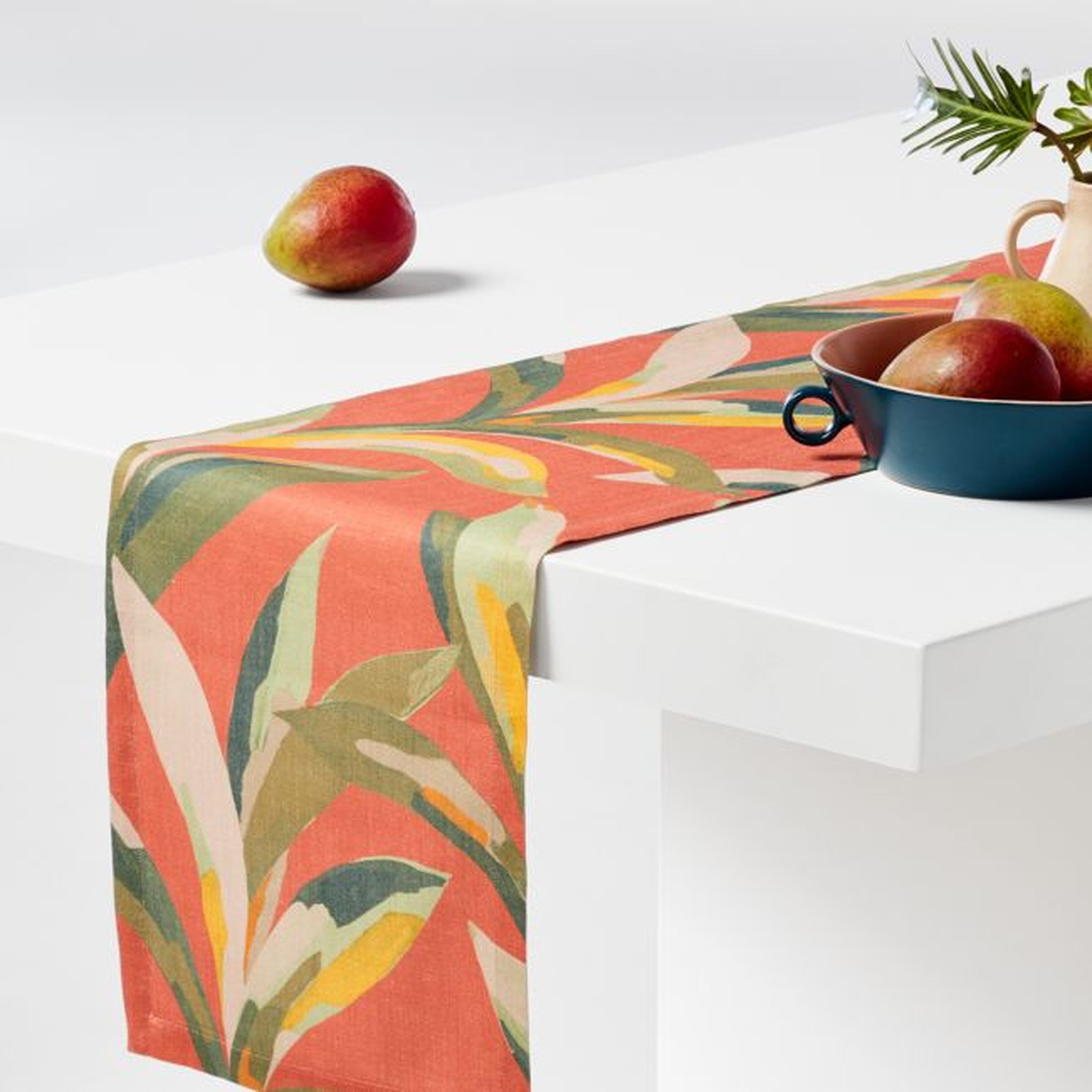 Palma 90" Tropical Table Runner - Crate and Barrel