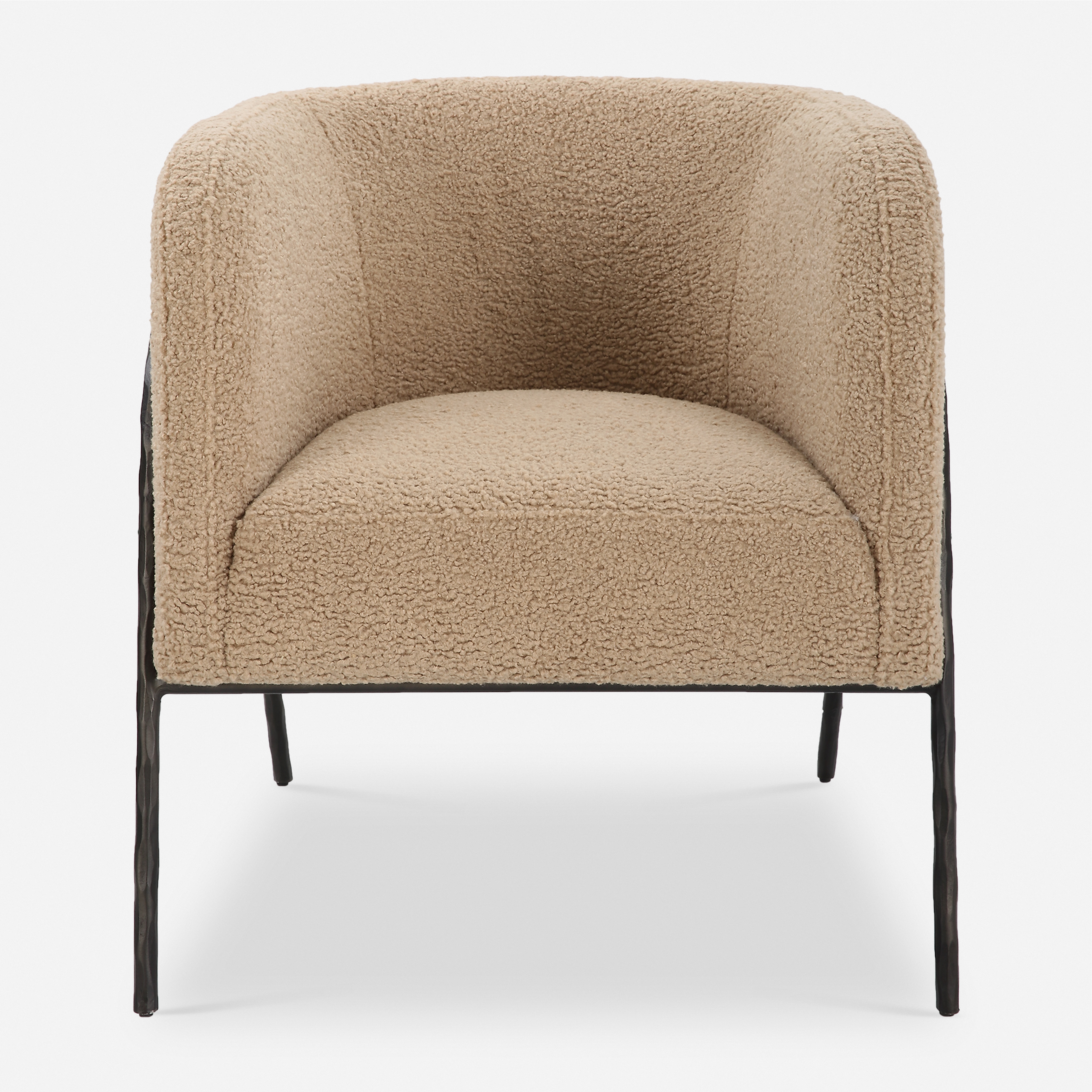 Jacobsen Tan Shearling Barrel Chair - Uttermost