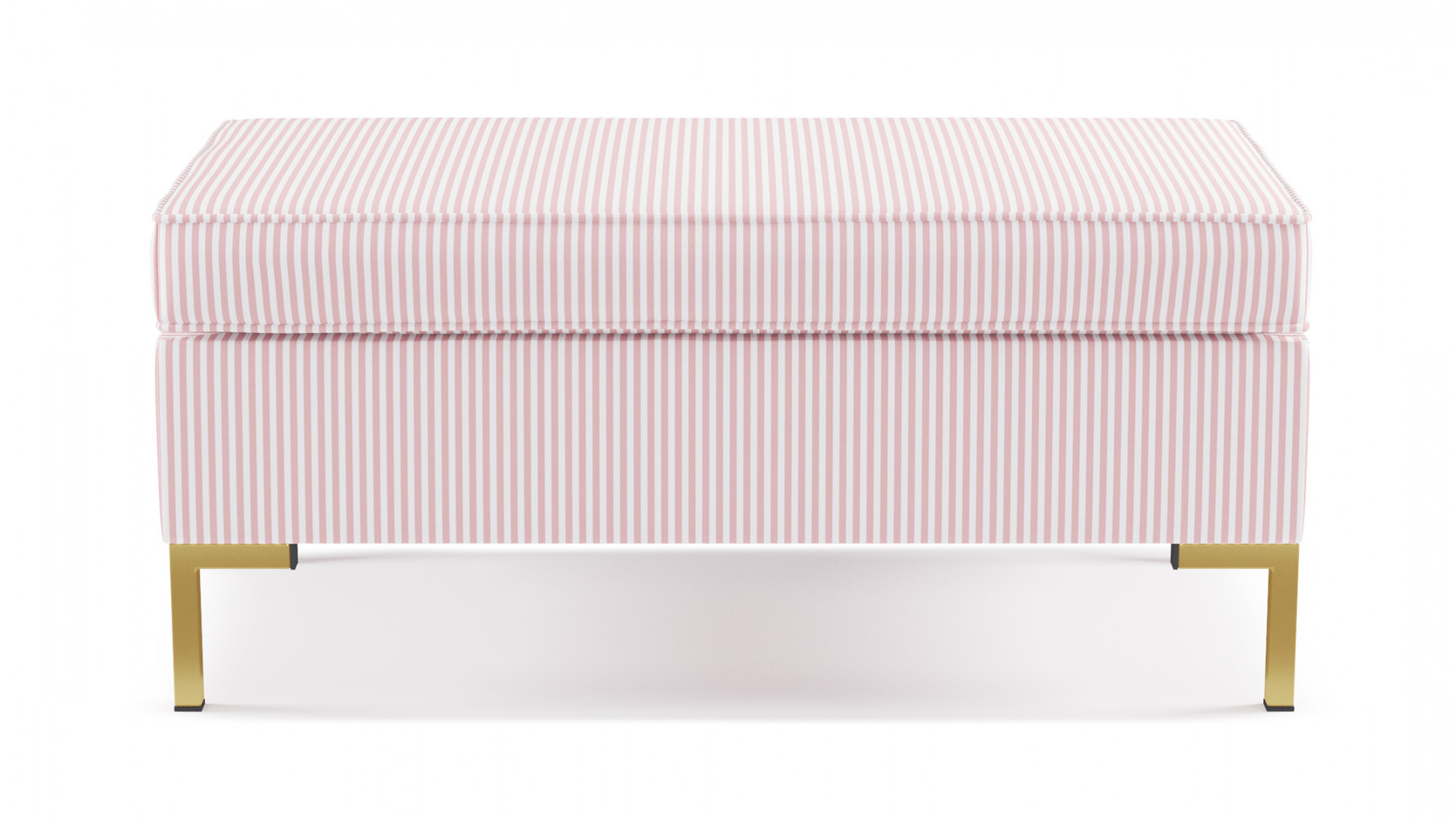 Modern Bench | Pink Ticking Stripe - The Inside