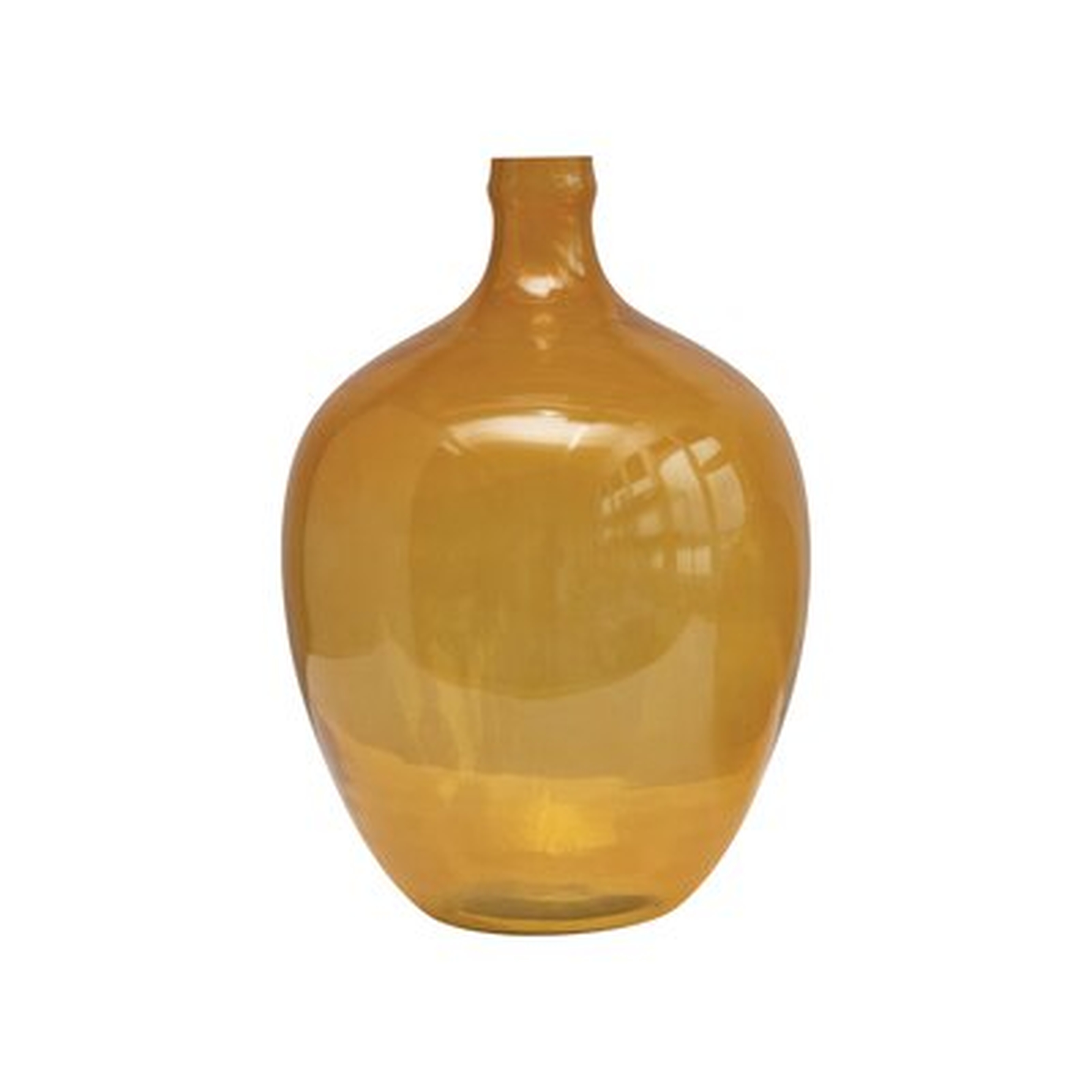 Mustard 15'' Glass Table Vase - Wayfair