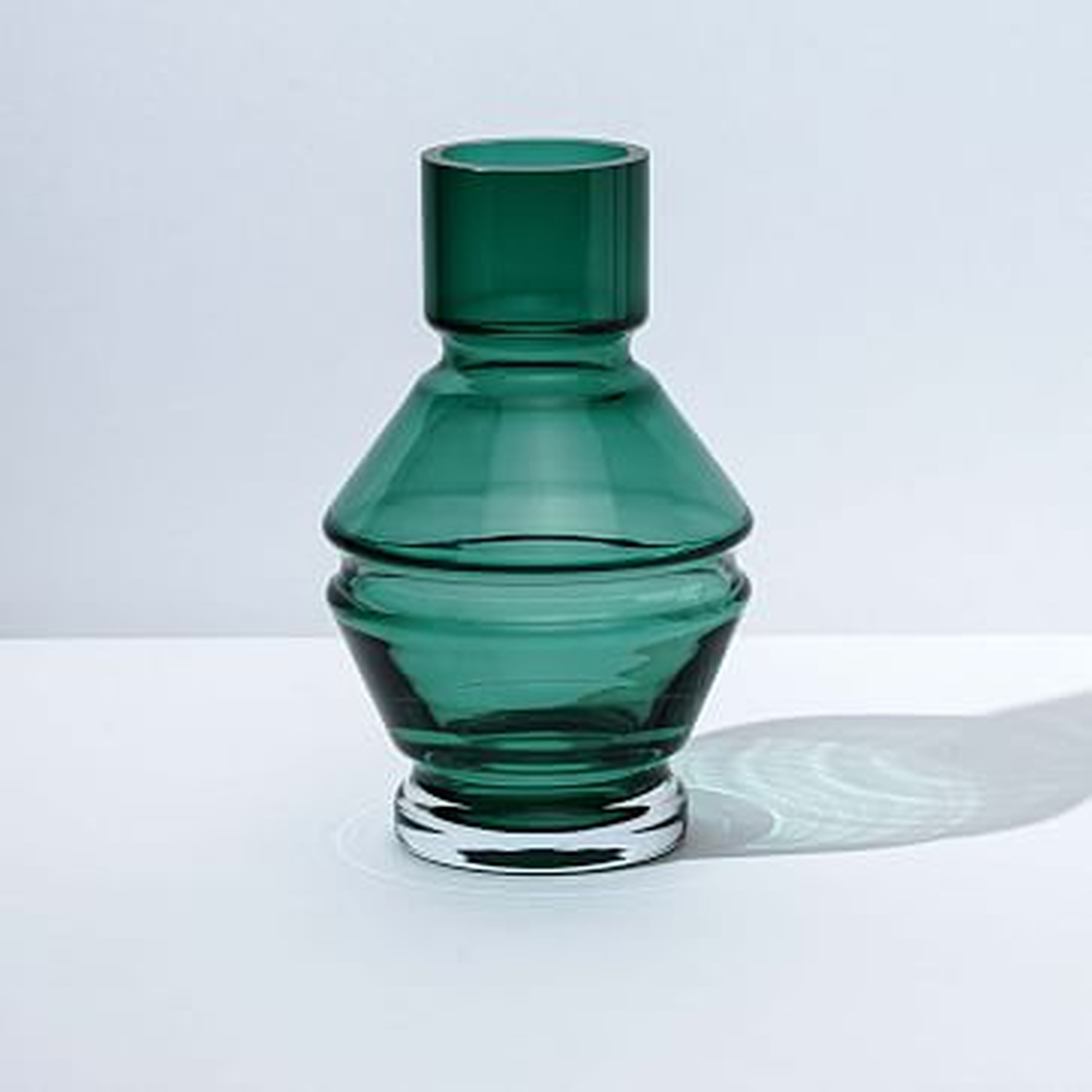 MoMA Raawii Relae Glass Vase, Small, Bristol Green - West Elm