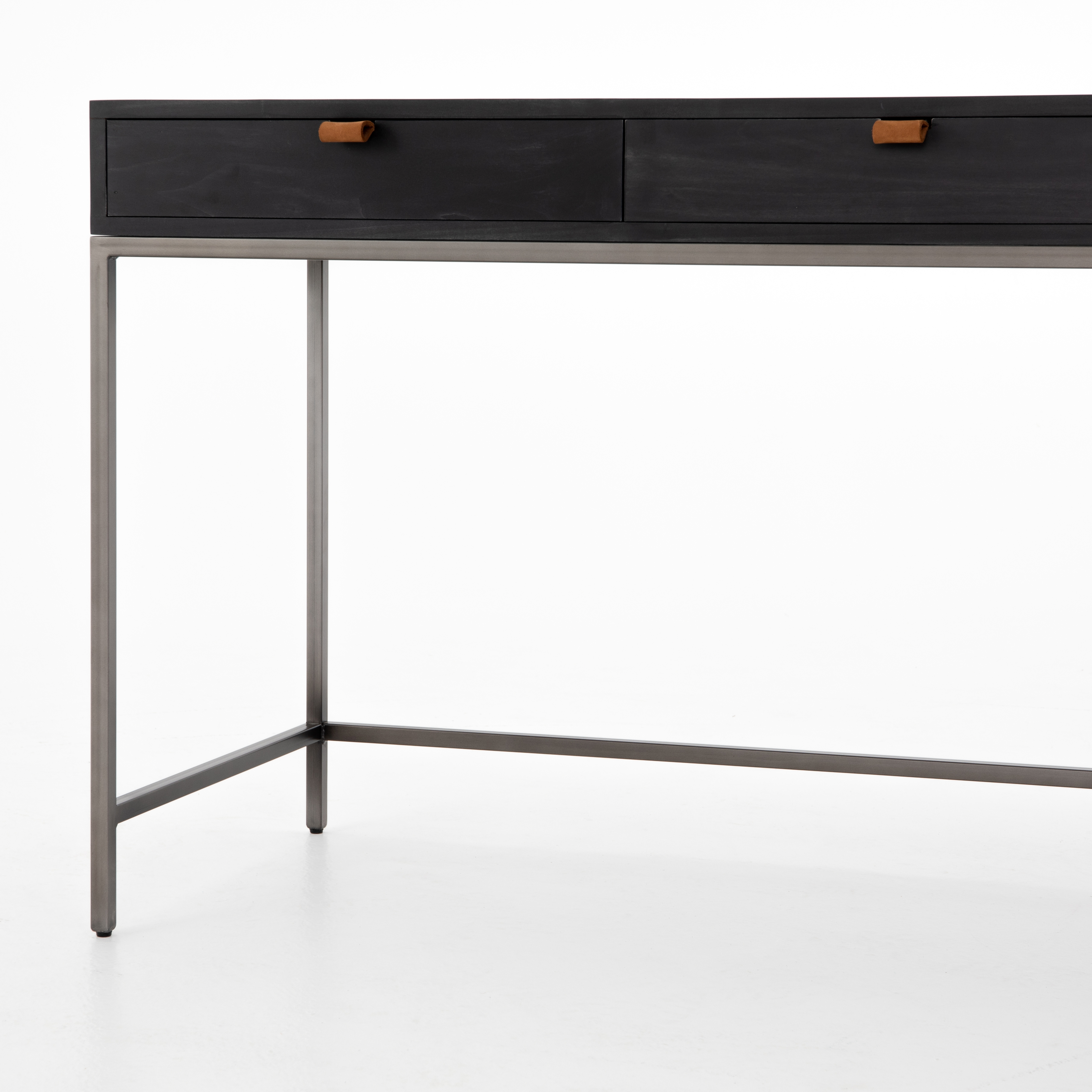 Trey Modular Writing Desk - Black Wash Poplar - Four Hands