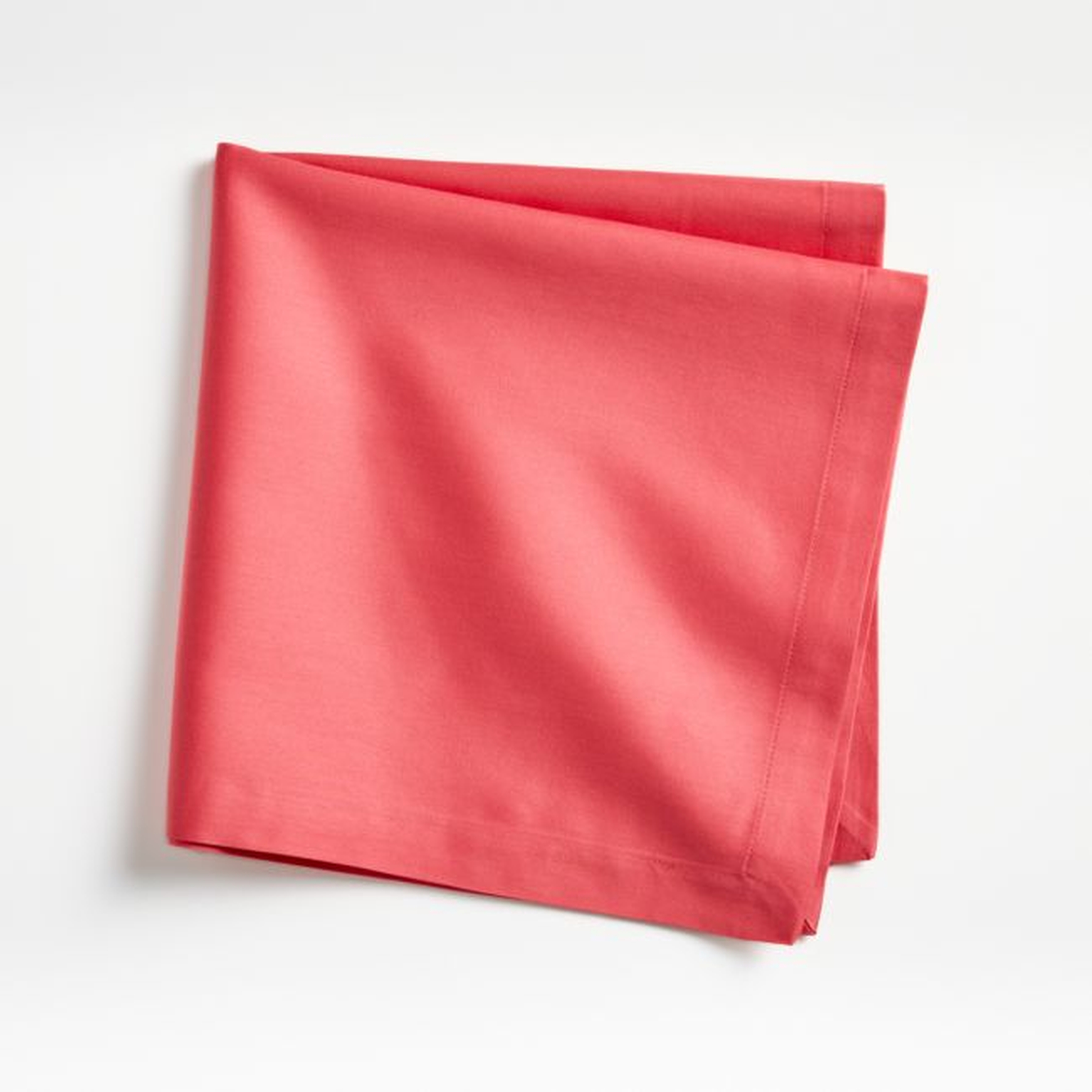 Fete Raspberry Red Cotton Napkin - Crate and Barrel