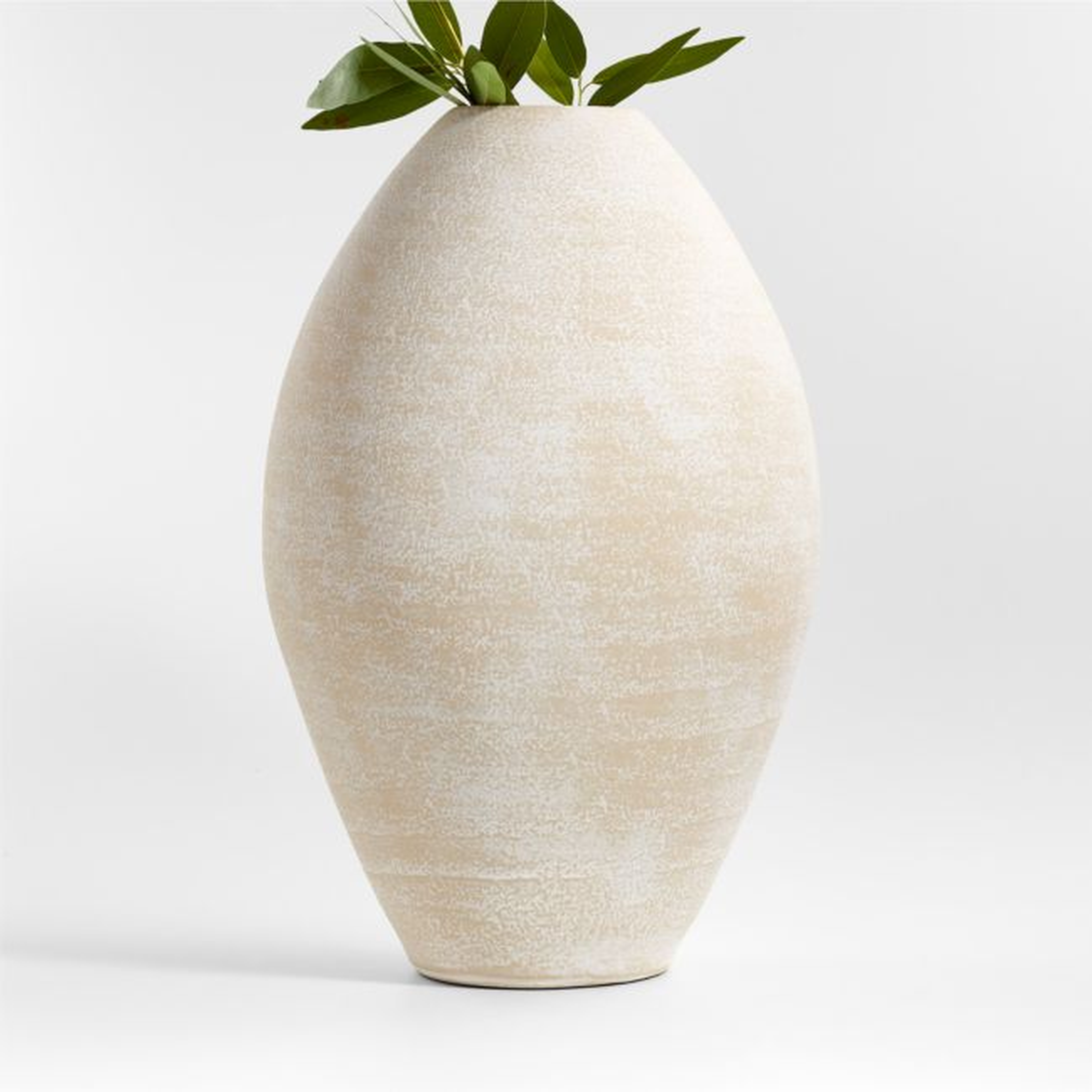 Ophelia Matte Natural Floor Vase 20" - Crate and Barrel