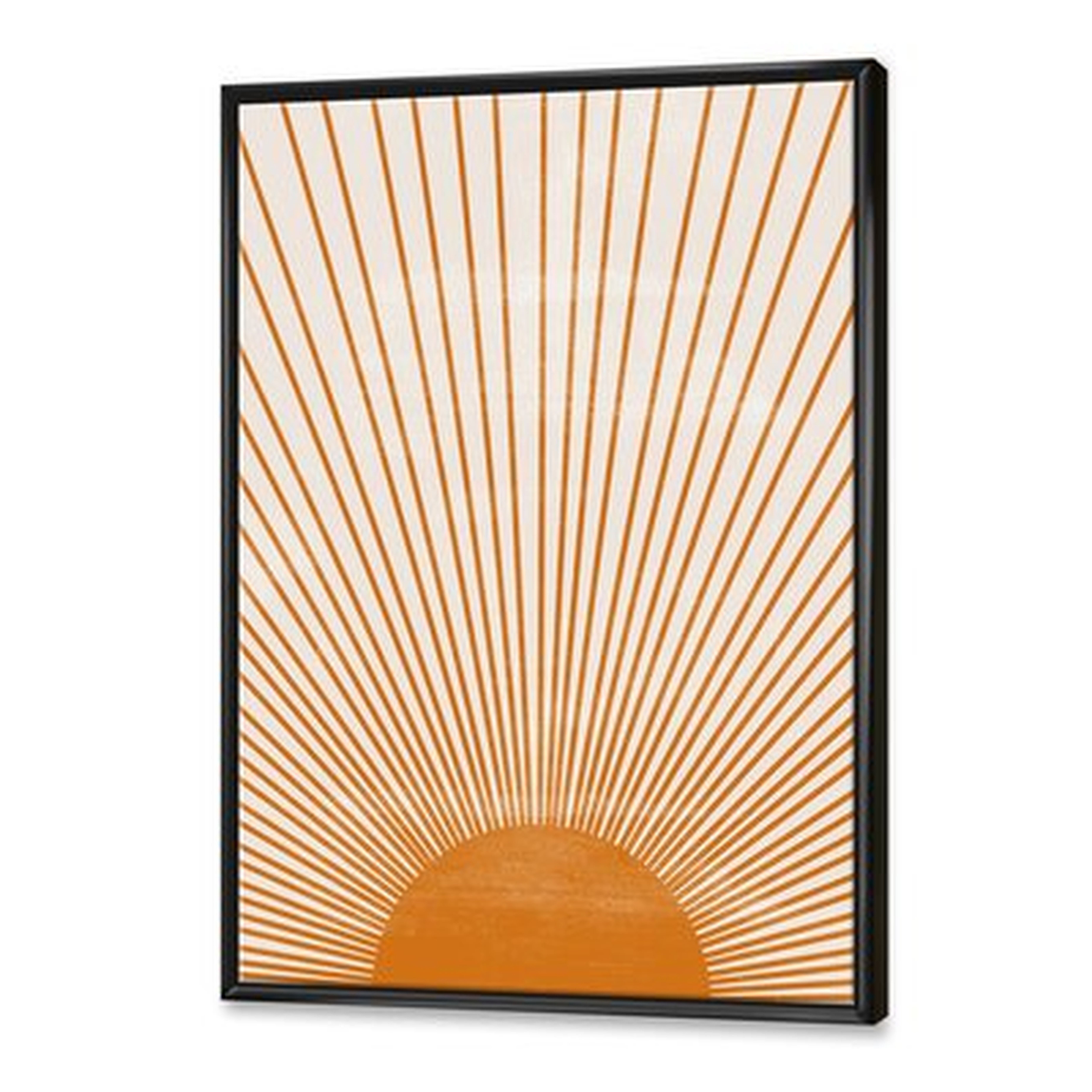 Orange Sun Print III - Modern Canvas Wall Art Print-FDP35891 - Wayfair