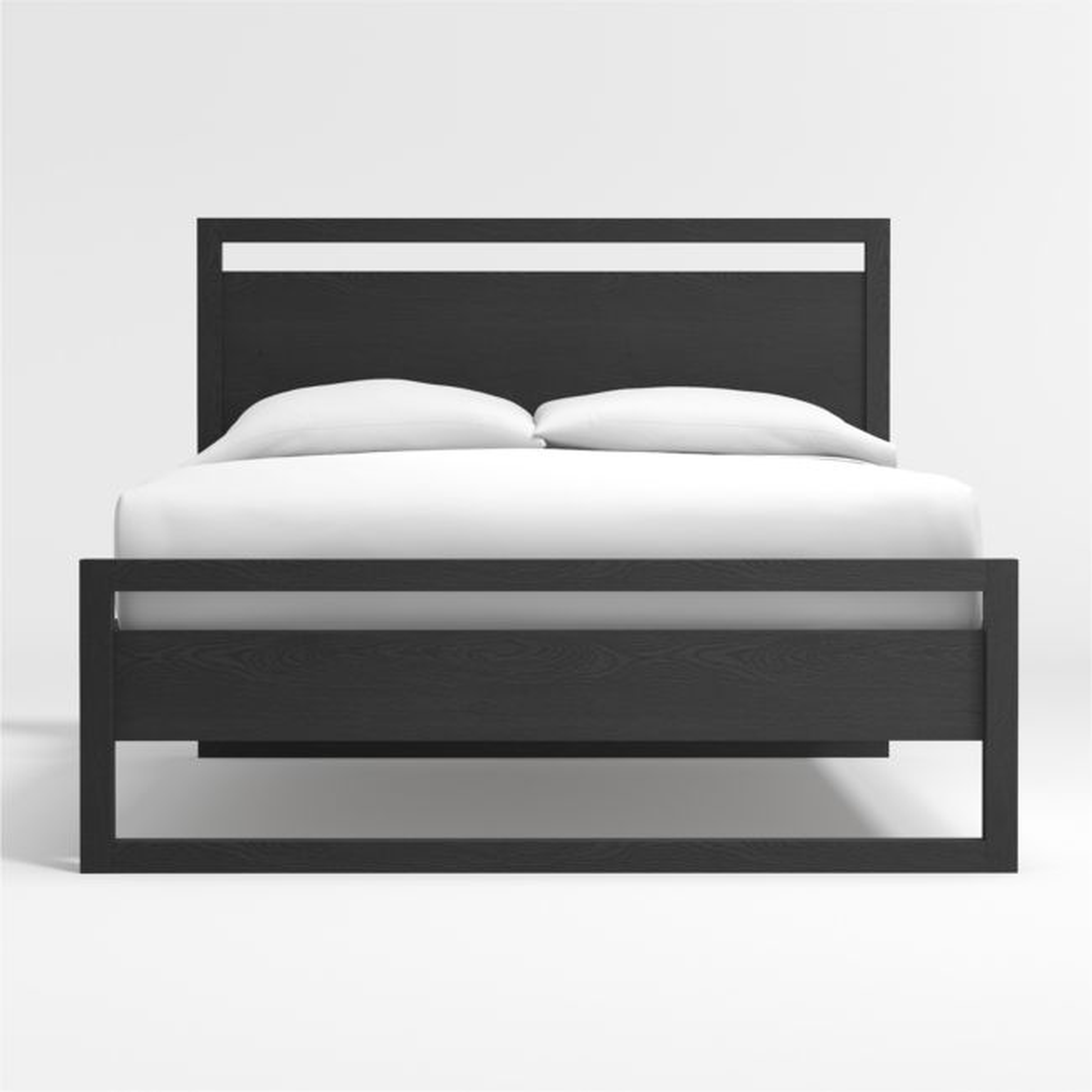 Linea Black Full Bed - Crate and Barrel