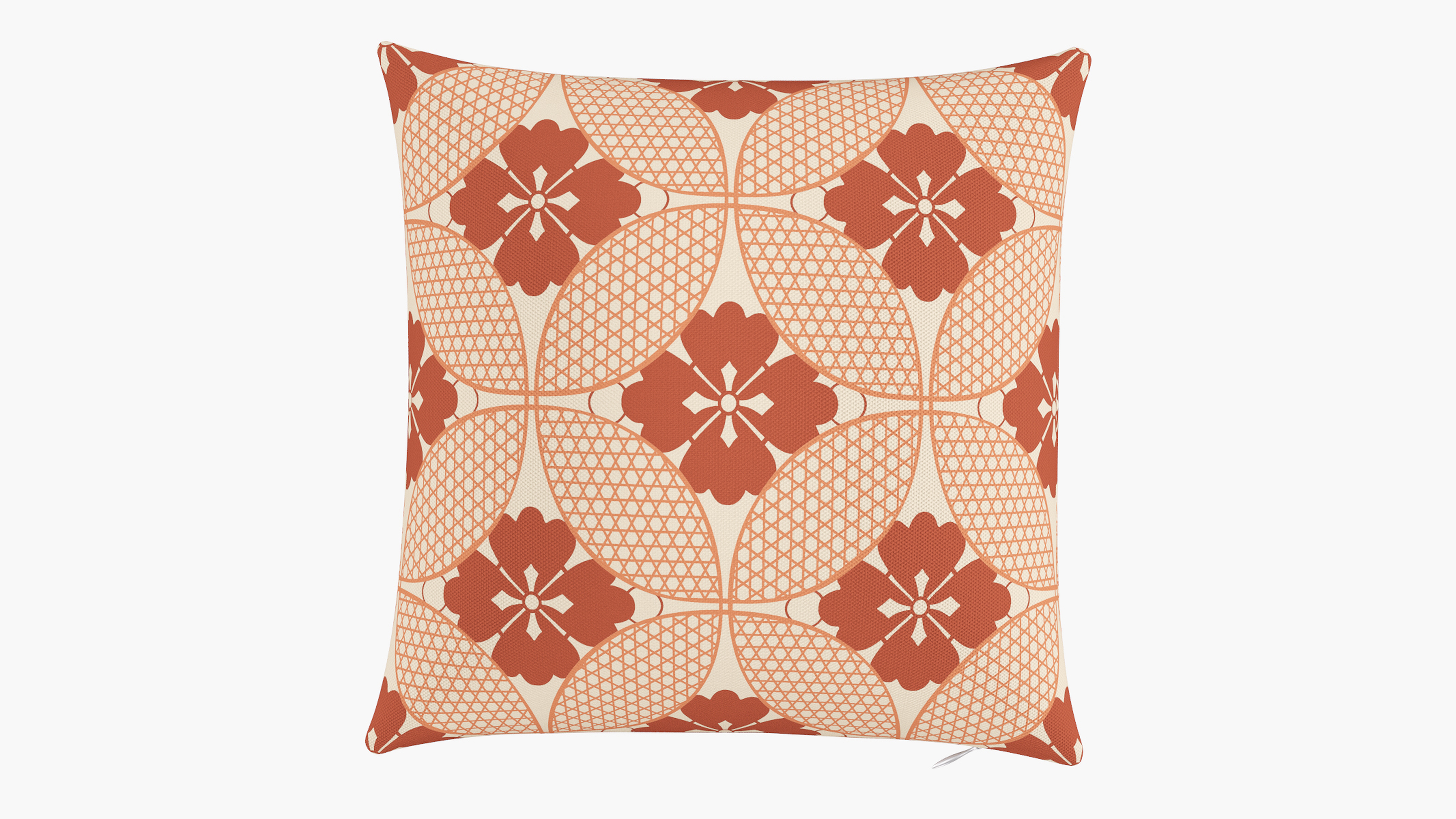Throw Pillow 16", Coral Solaire, 16" x 16" - The Inside