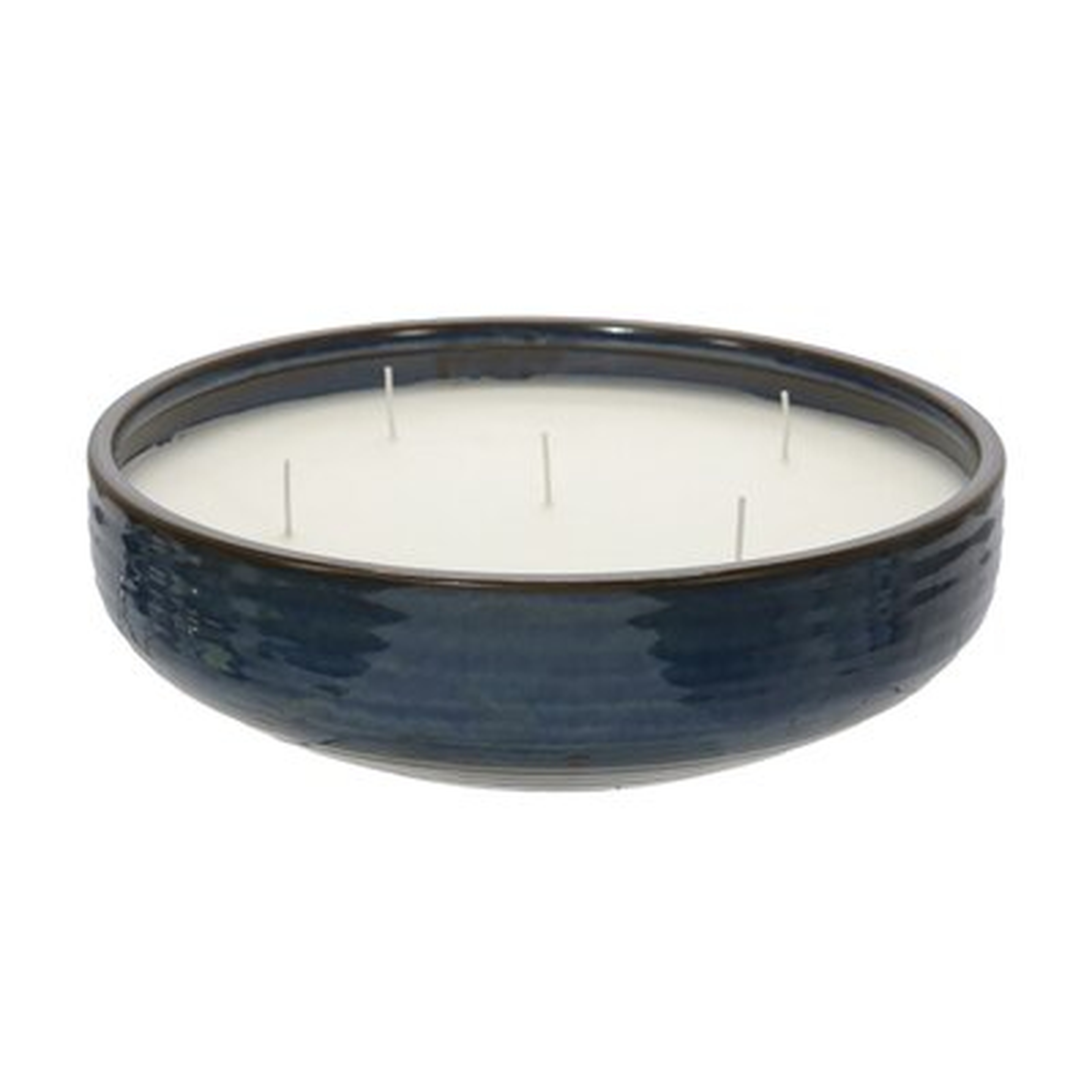 12.5 Inch Scented Candle Ceramic Bowl With 5 Wicks, Yellow - Wayfair