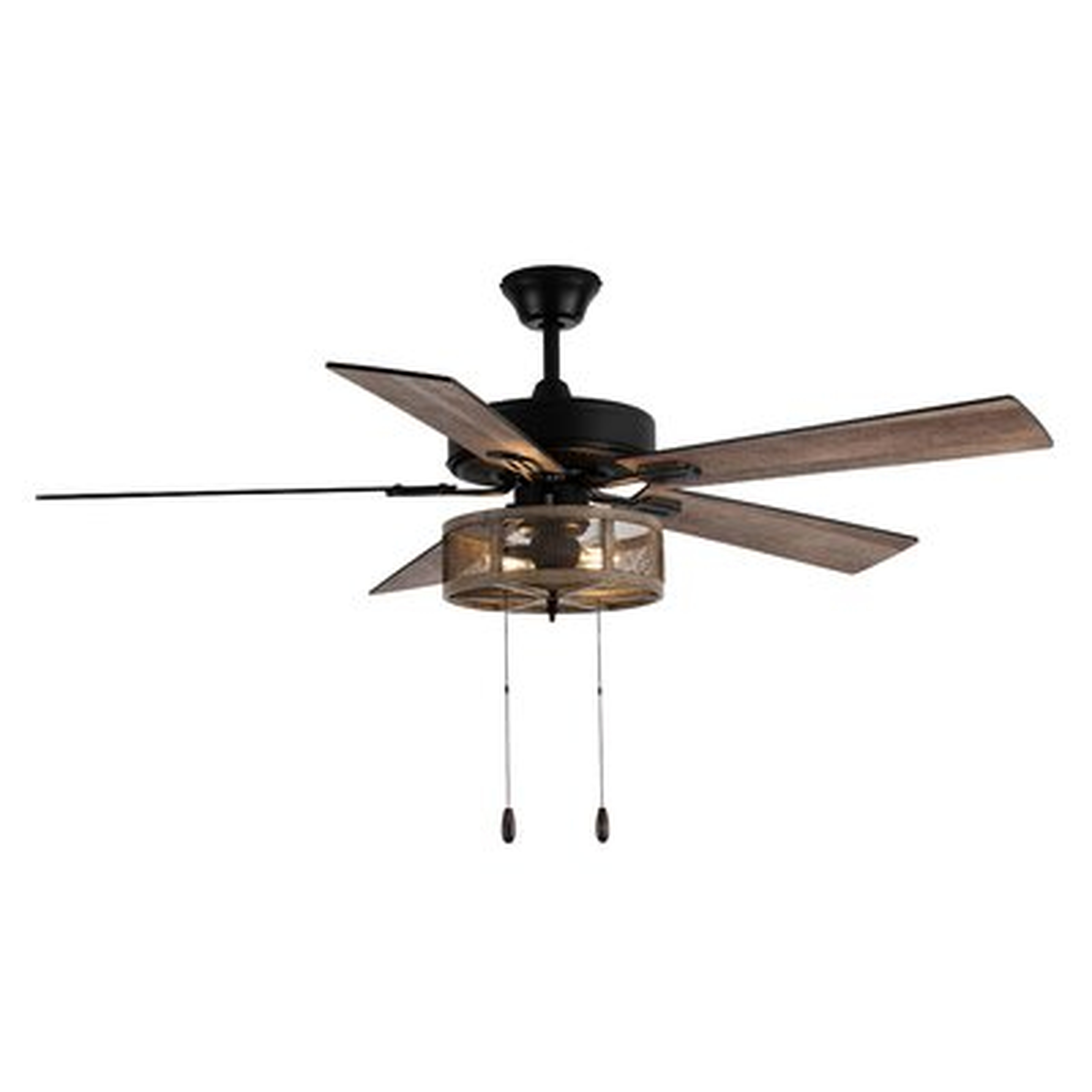 52" Easterling 5 - Blade Caged Ceiling Fan with Pull Chain and Light Kit Included - Wayfair