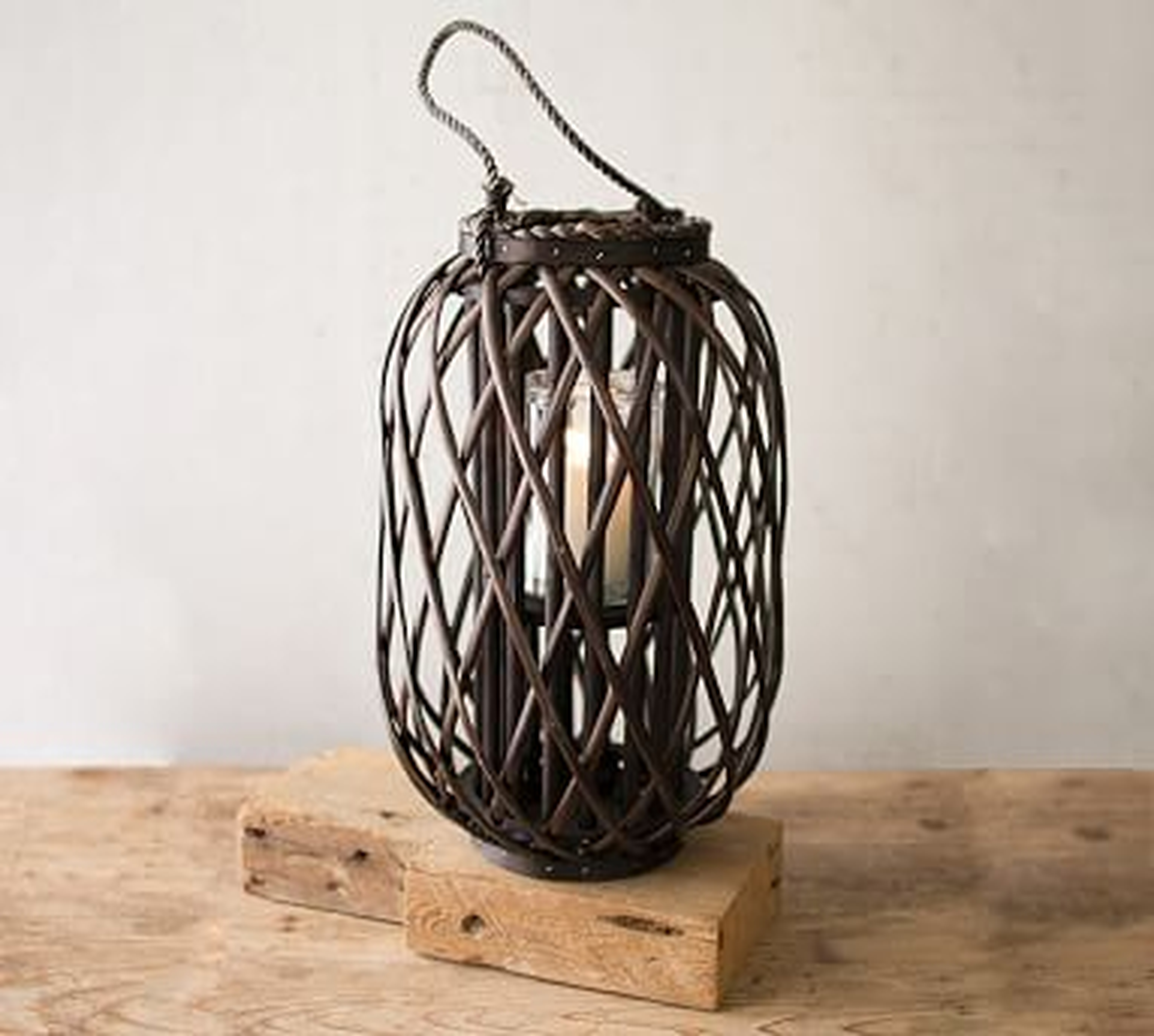 Willow Lanterns - Dark Brown, Medium - Pottery Barn