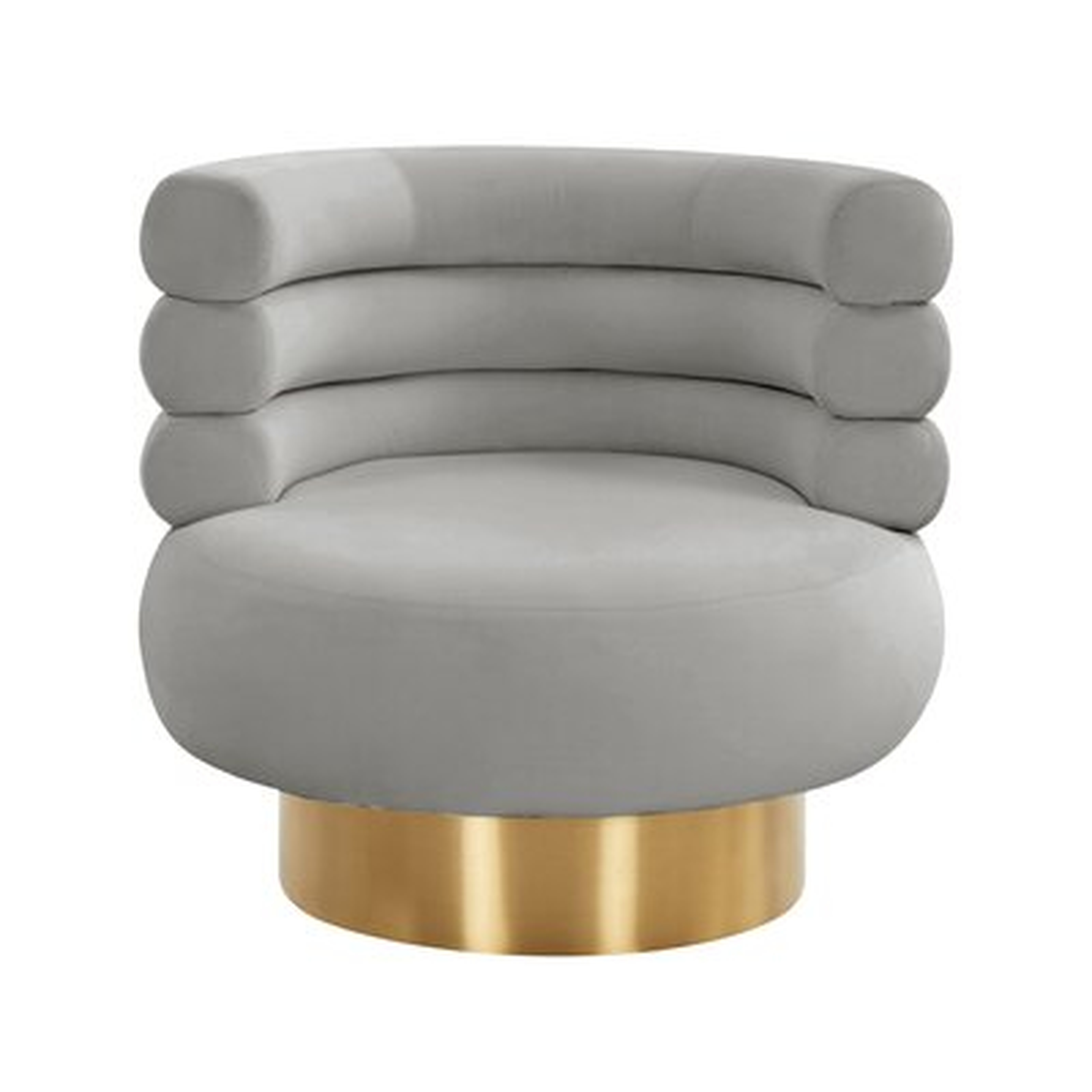 Gunalda 31.9" W Polyester Swivel Barrel Chair - Wayfair