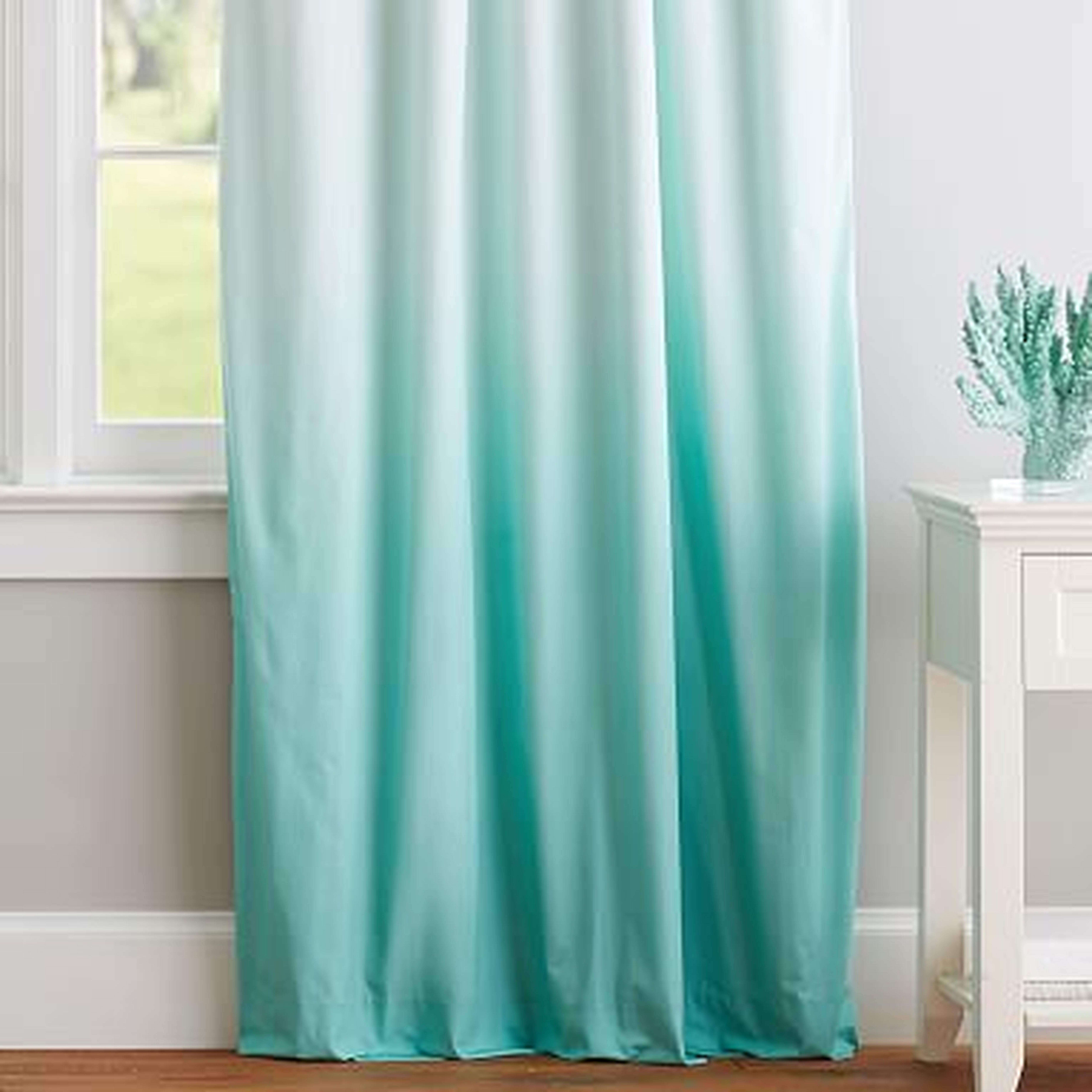 Ombre Blackout Curtain - Set of 2, 108", Turquoise - Pottery Barn Teen