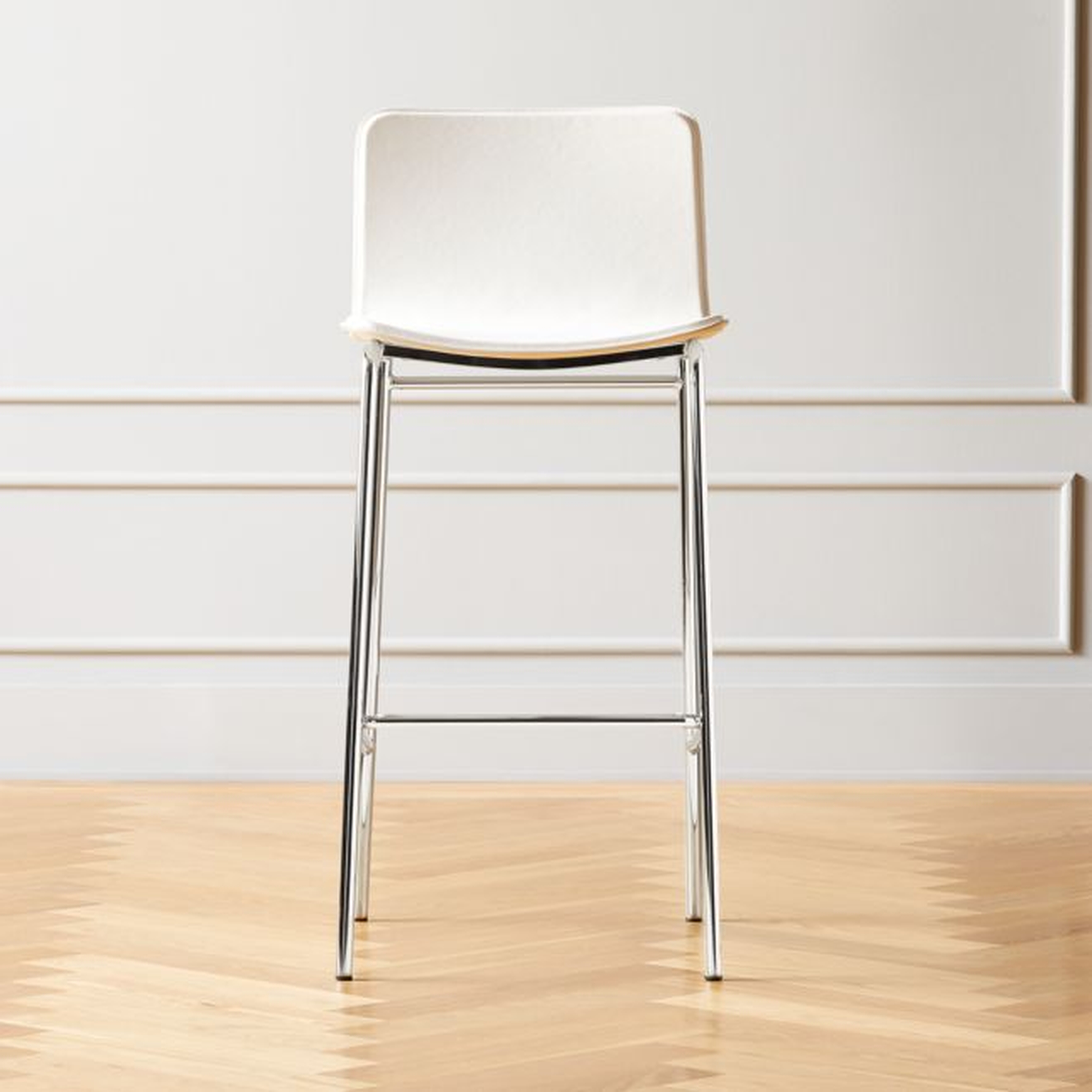 Strut Bar Stool 30" White - CB2