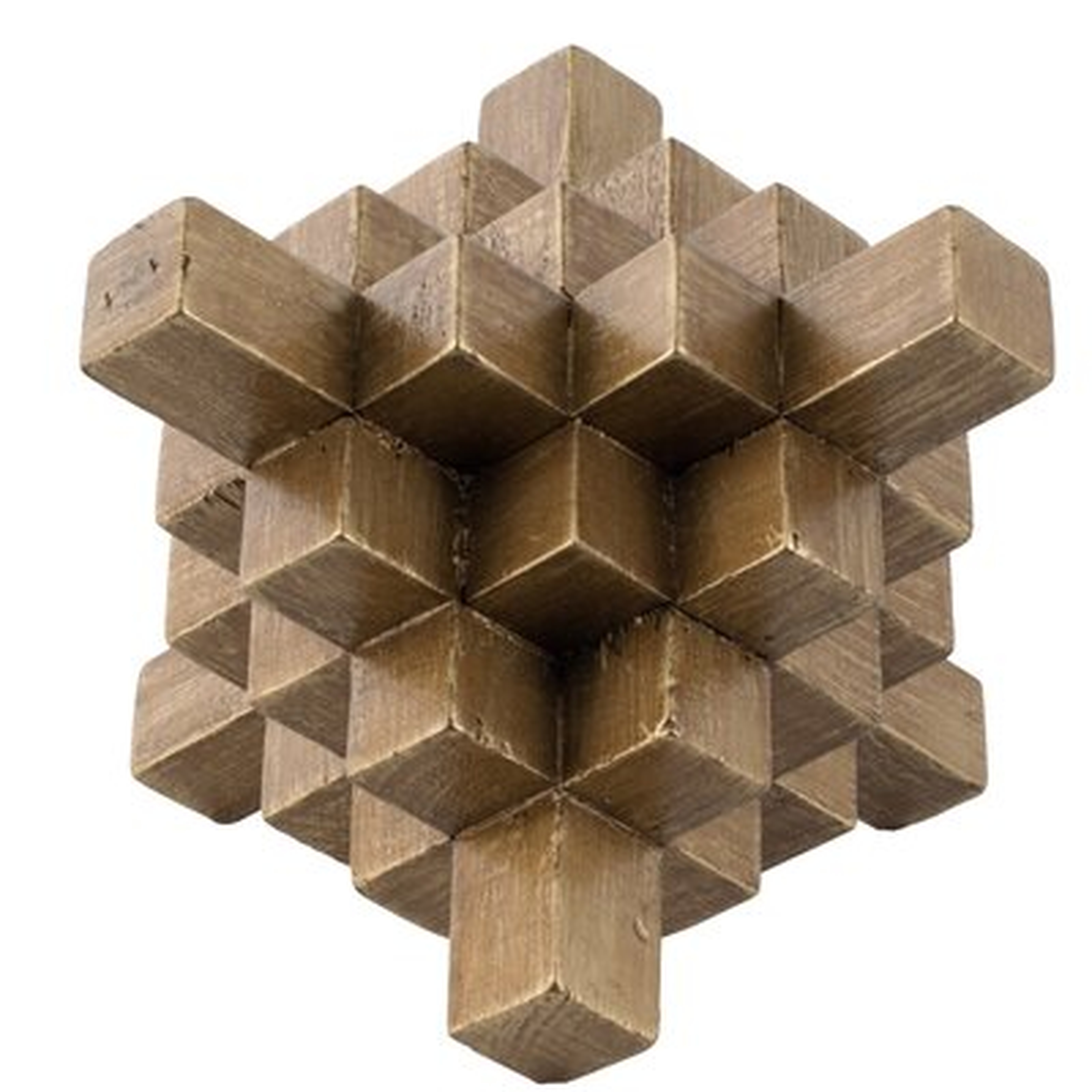 Blaxcell 8" Geometric Table Décor - Gold - Wayfair