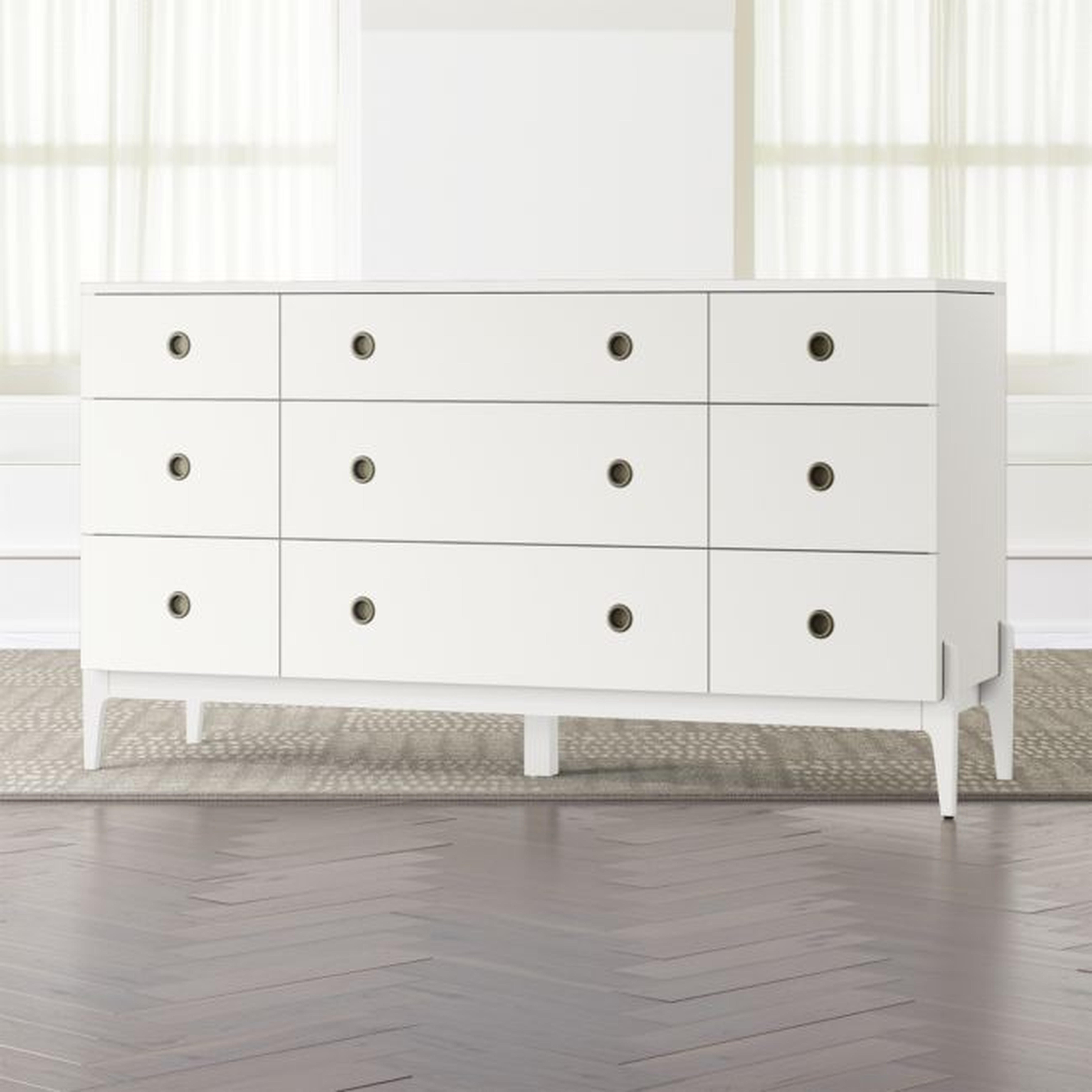 Kids Wrightwood White 9-Drawer Dresser - Crate and Barrel