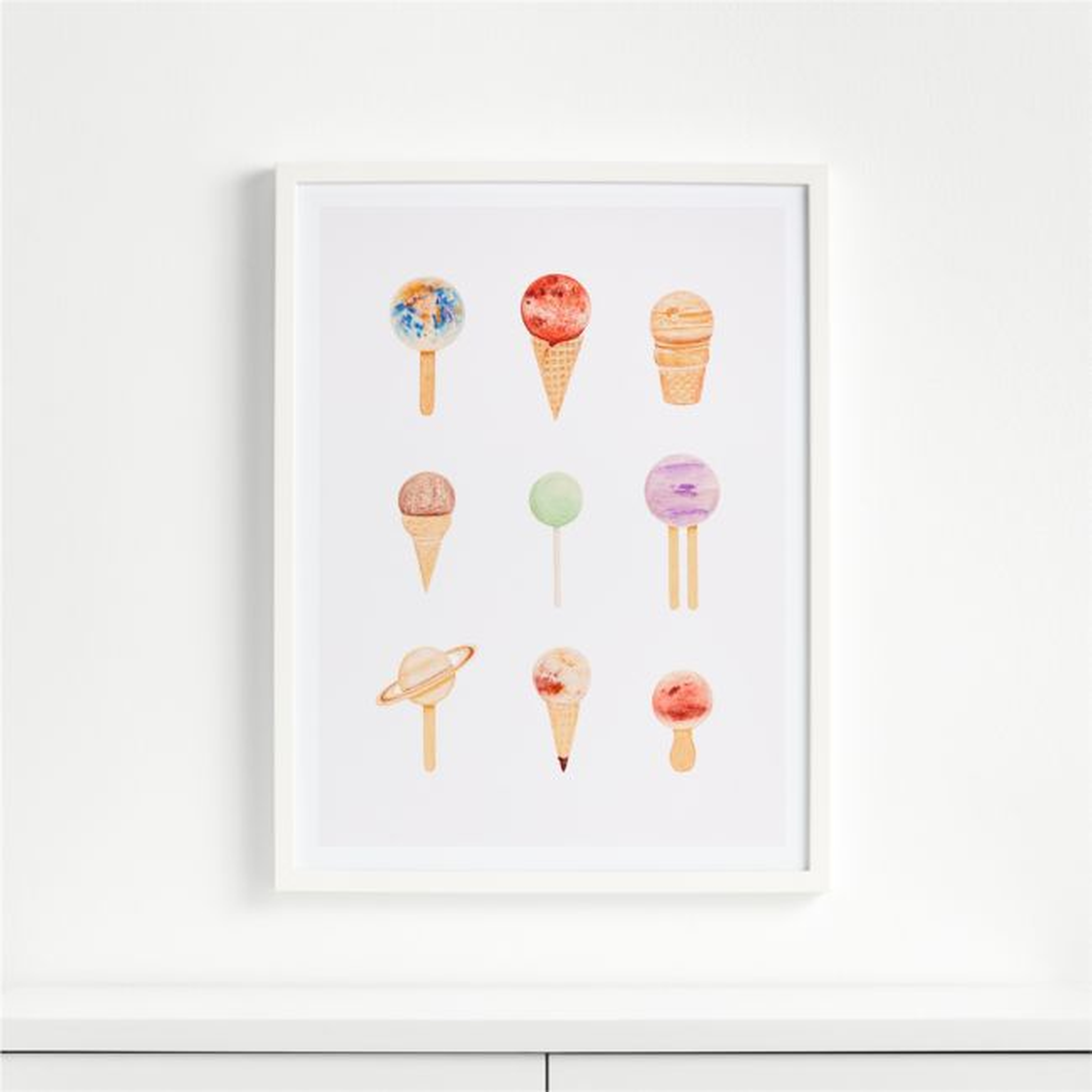 Planet Sugarium Framed Wall Art - Crate and Barrel