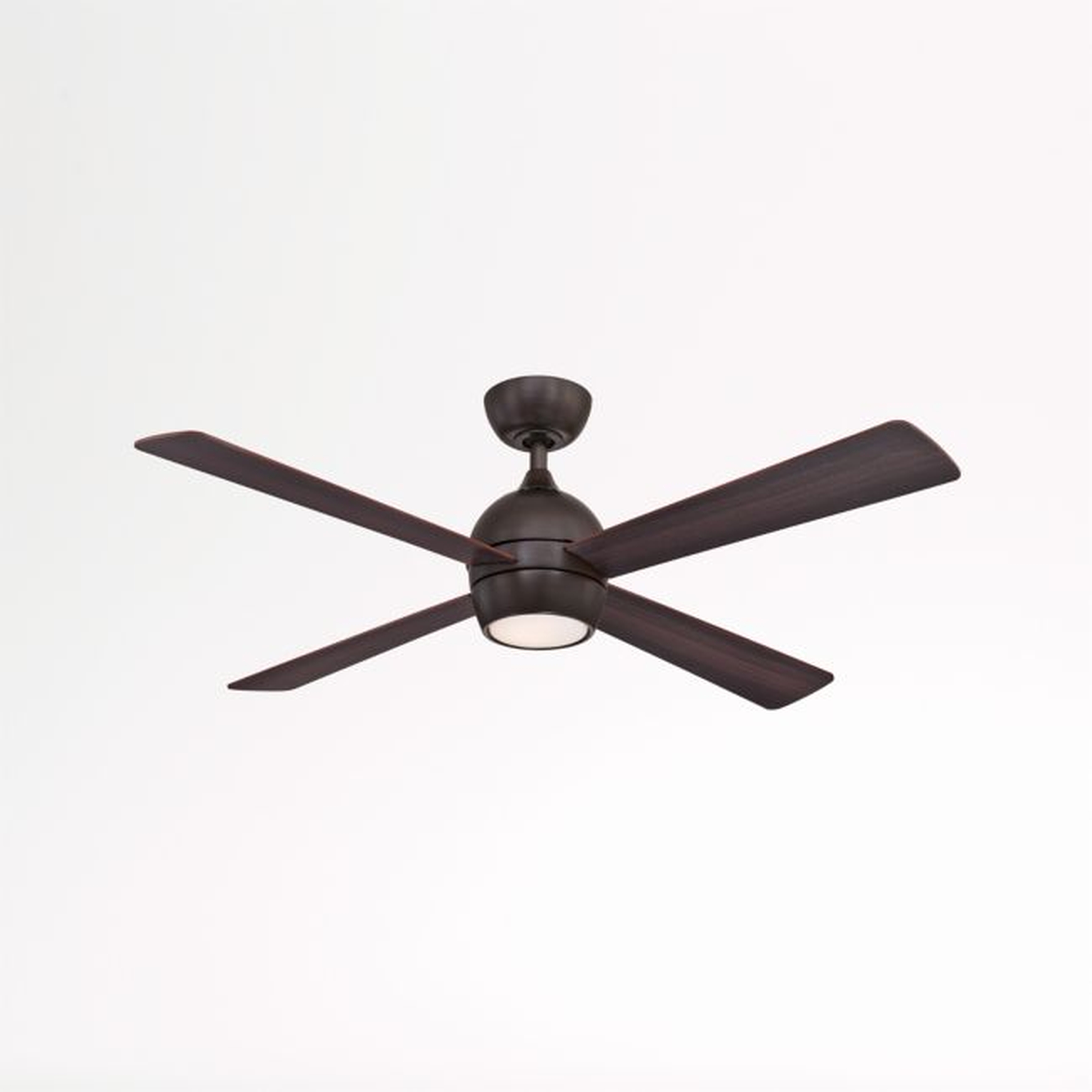 Fanimation Kwad 52 Dark Bronze Ceiling Fan with Reversible Blades & LED Light Kit - Crate and Barrel