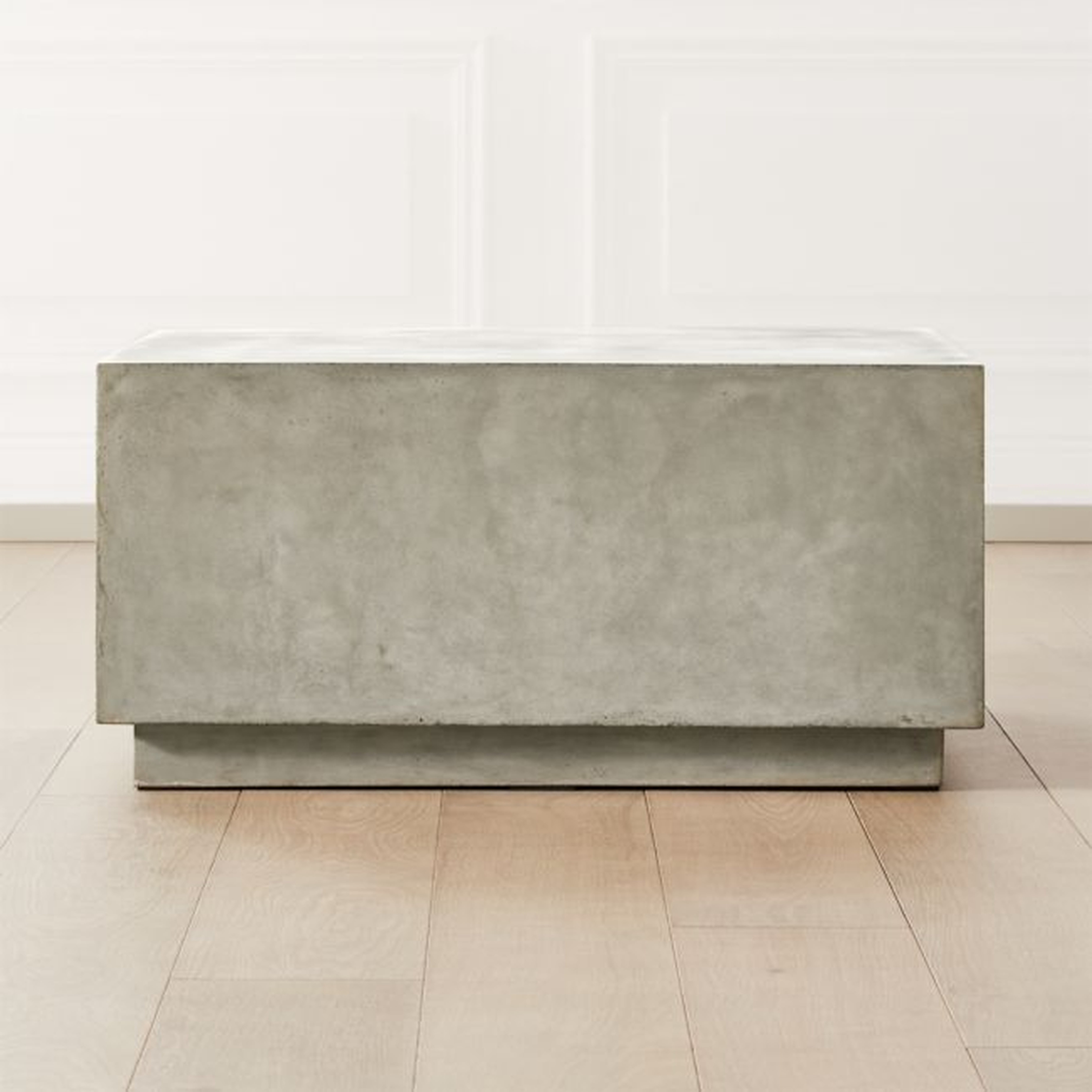 Matter Grey Cement Square Coffee Table - CB2